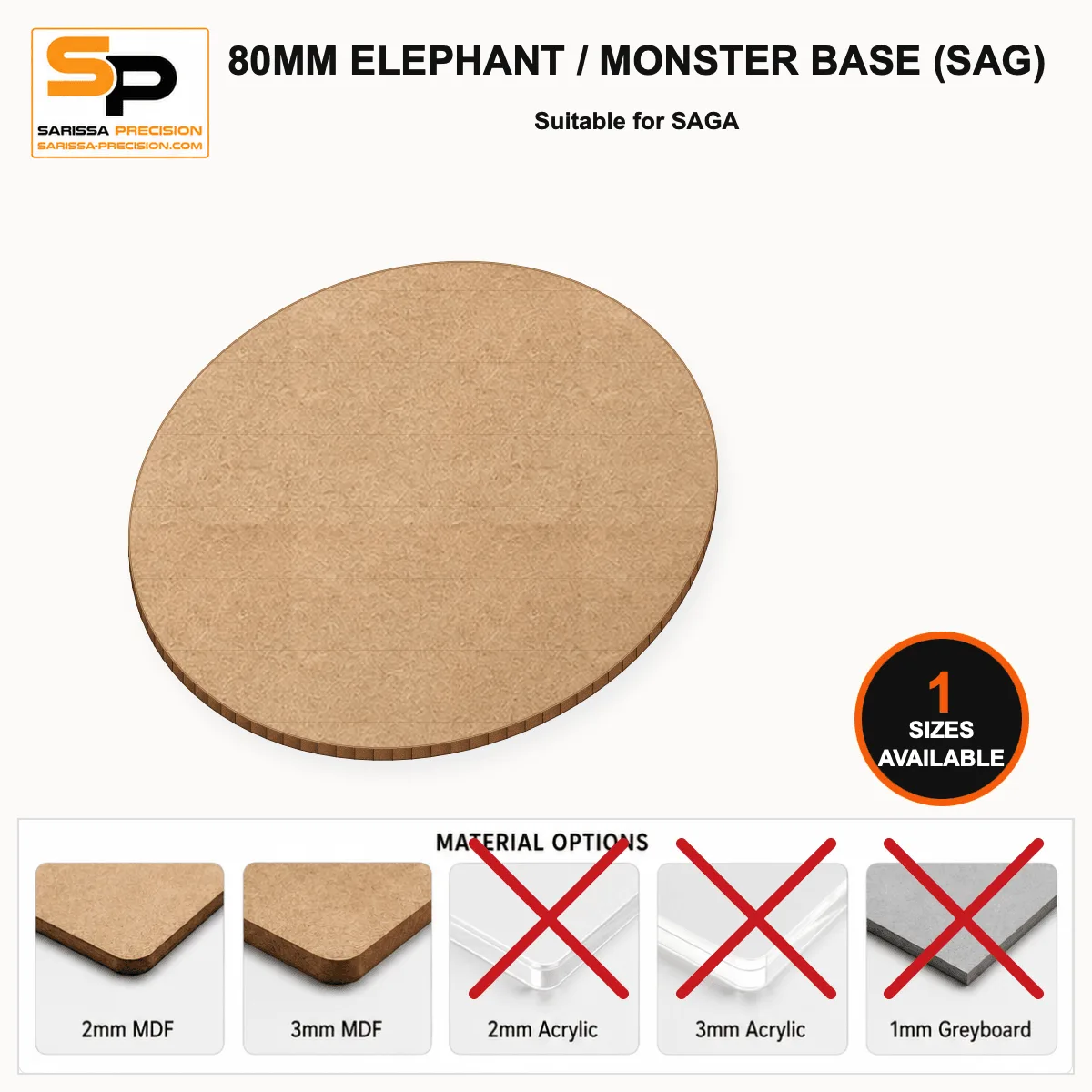 80mm Elephant / Monster Base (SAG)
