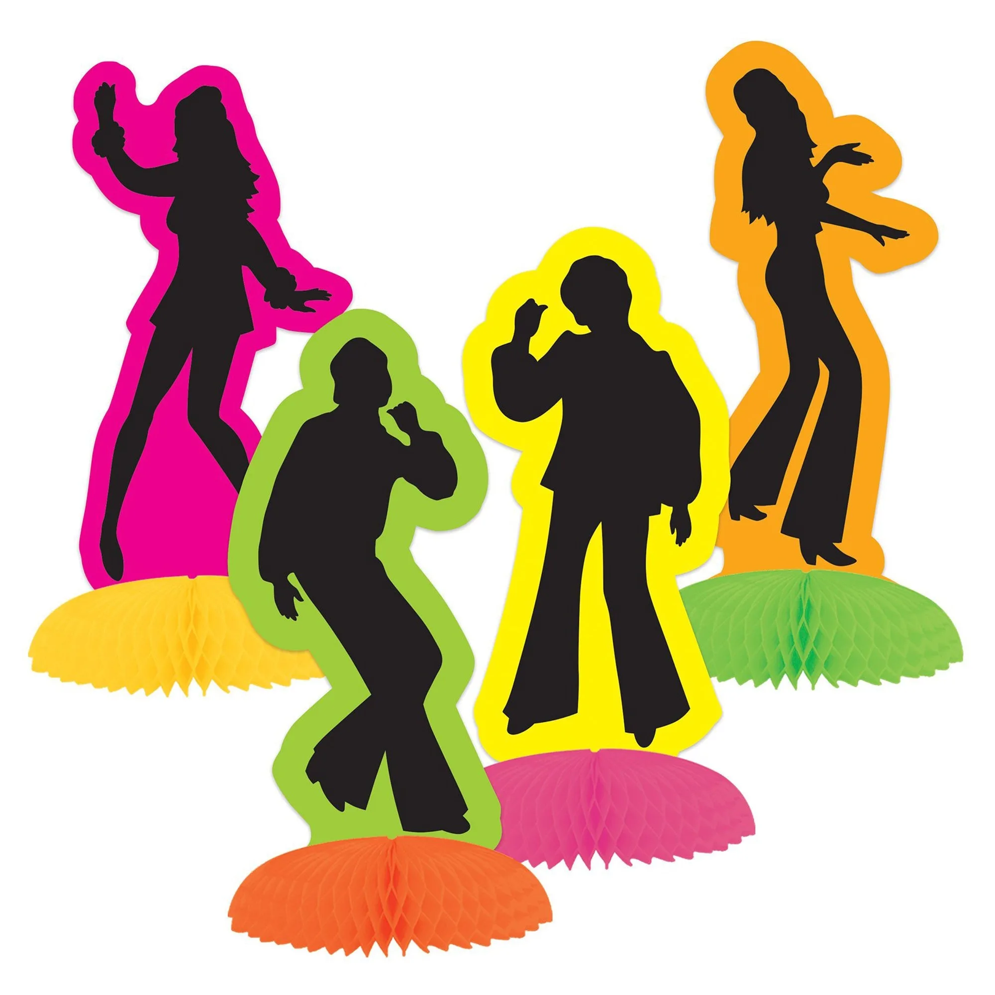 Cómo decorar con centros de mesa retro neón para una fiesta de los 50