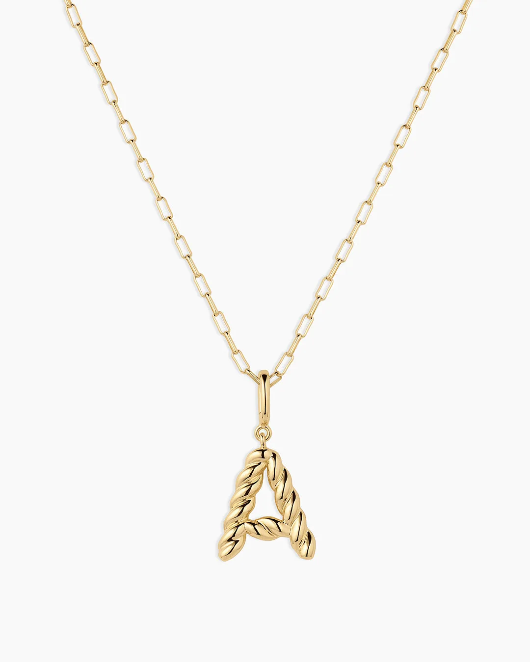 Collar de dije de letras Crew