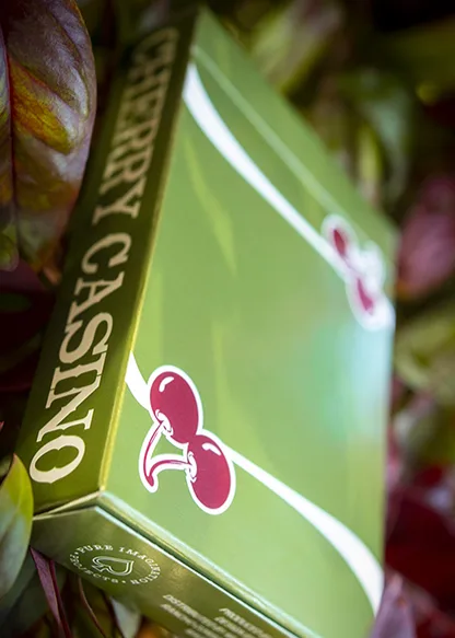 CHERRY CASINO PLAYING CARDS SAHARA GREEN