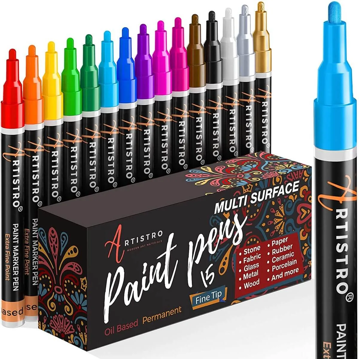 ARTISTRO 60 Acrylic Paint Markers Set Review: Dual Tip Dot and Brush for Versatile Art