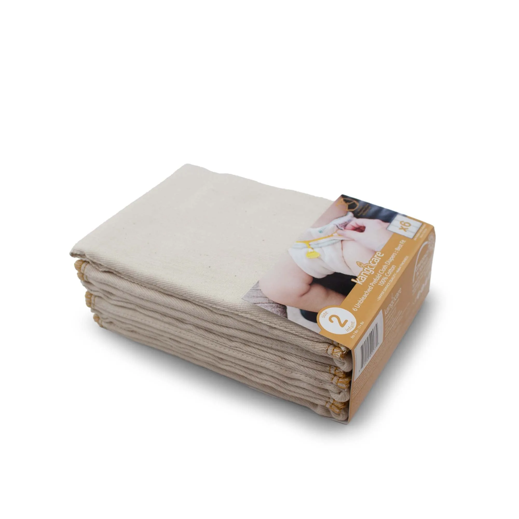 Préplis en coton non blanchi Kanga Care : tailles et utilisation