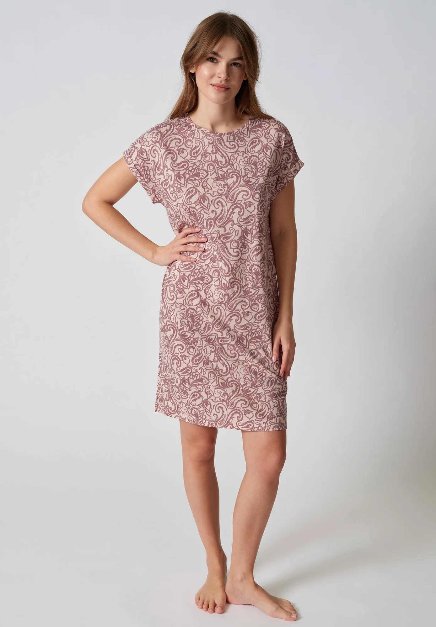 Night Selection 2 Chemise de nuit manches courtes | painted paisley 010438-01H576