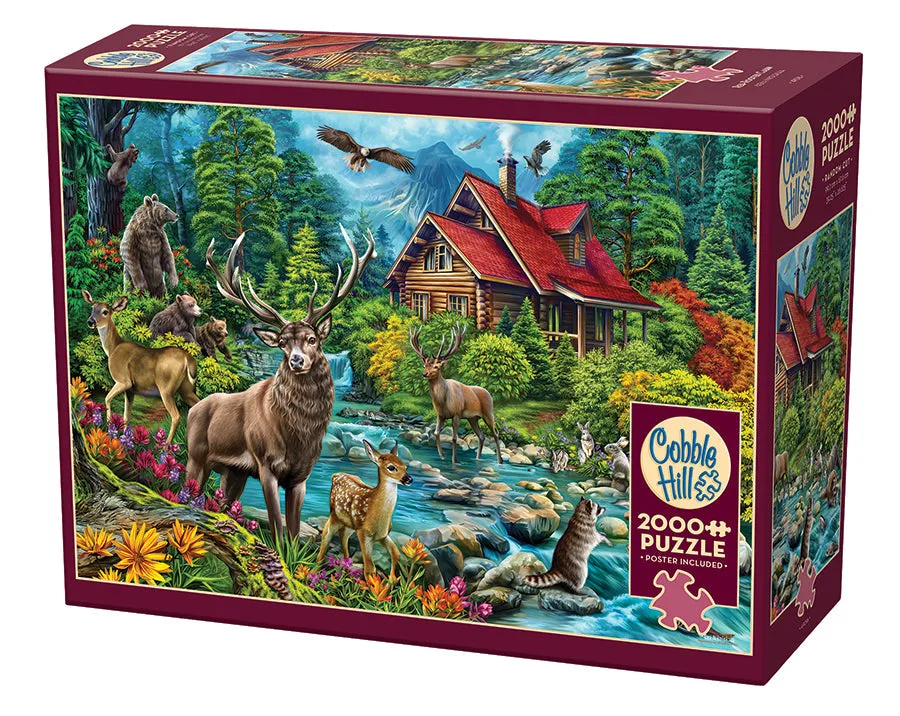 Puzzle cabane au toit rouge 2000 pièces : conseils pour grandes scènes