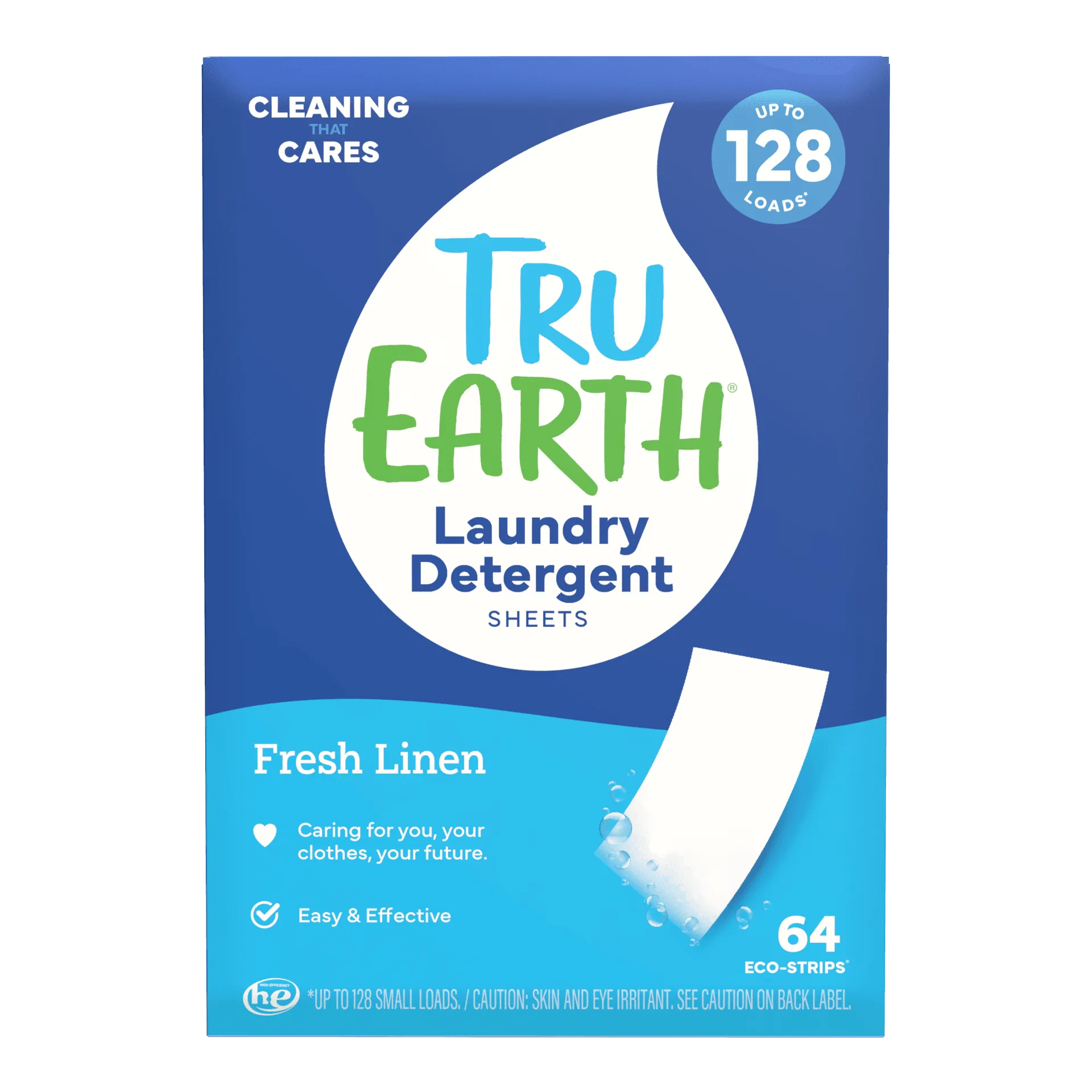 Tru Earth Laundry Detergent - Fresh Linen / 64 Strips