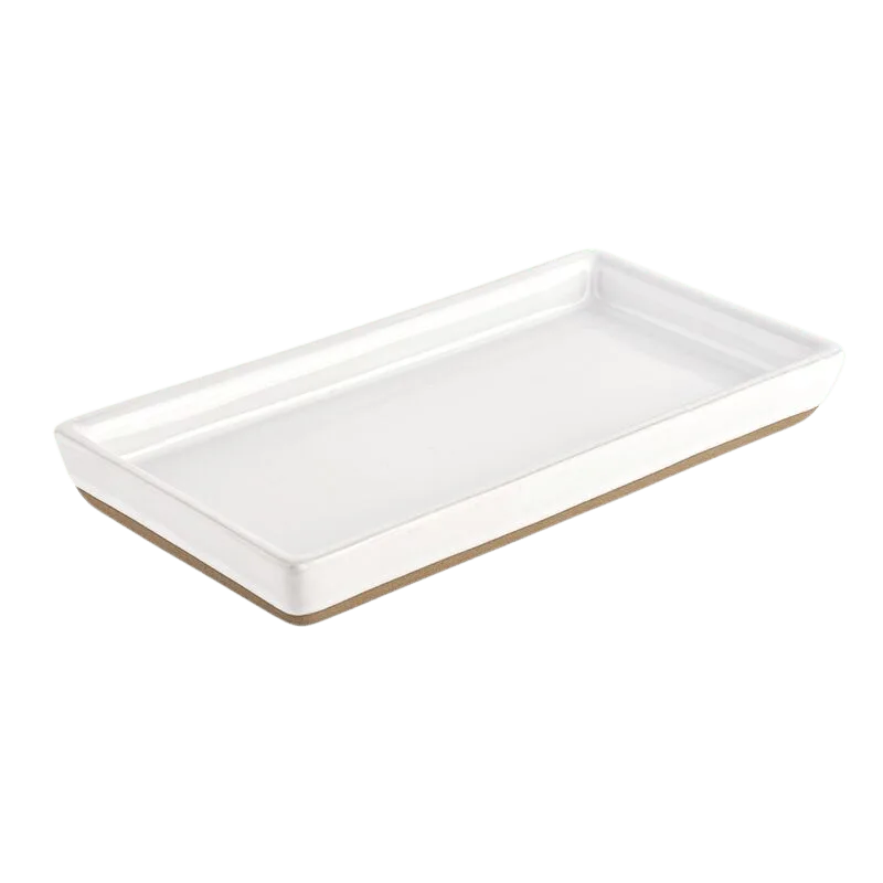 White Stoneware Tray