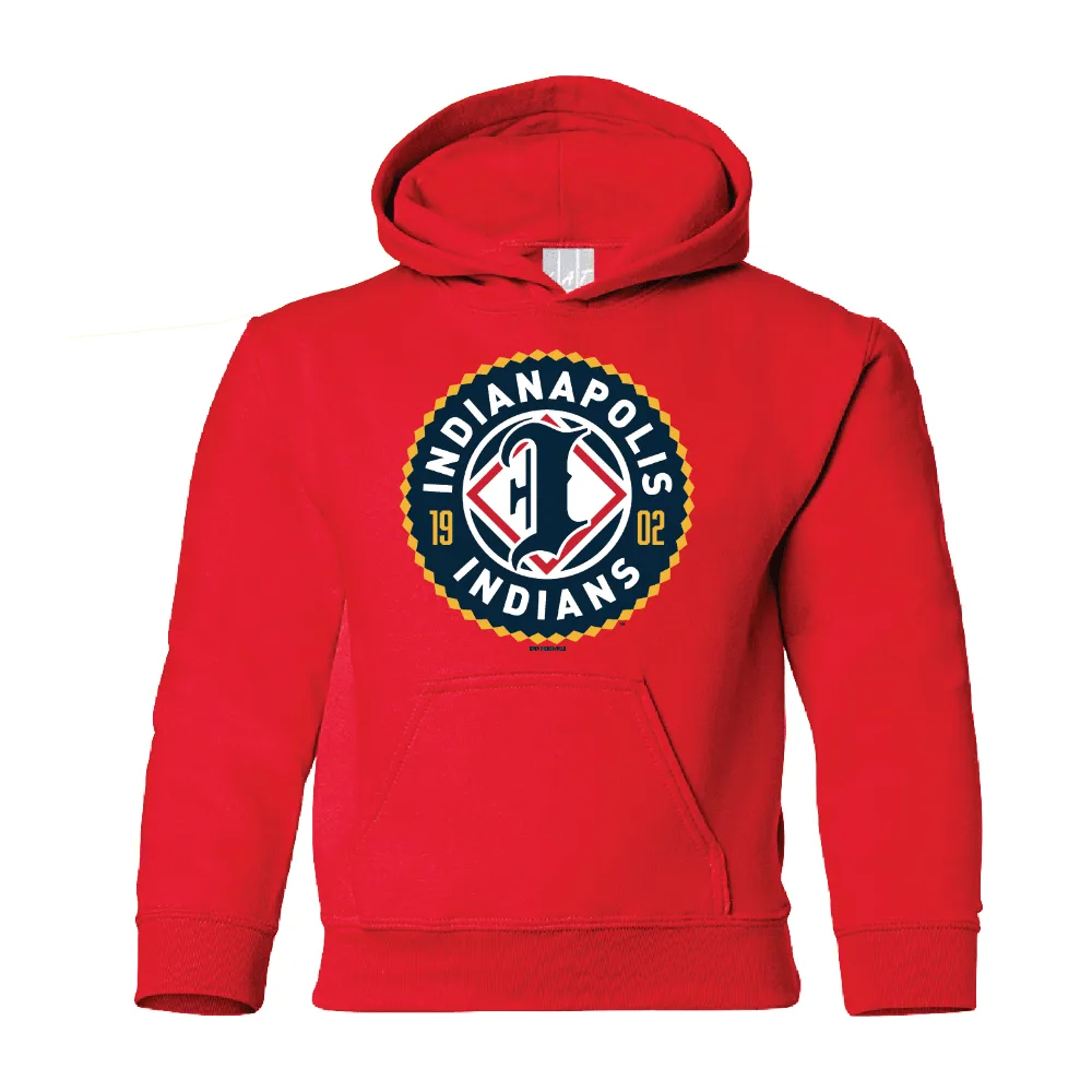 Indianapolis Indians Toddler Red Primary Logo Hoodie