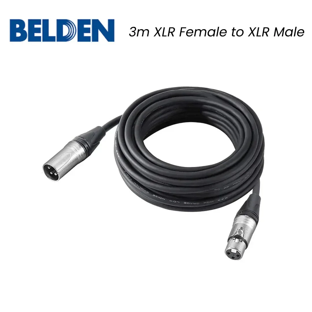 Belden 1800F Neutrik Audio Cable 3m XLR Female to XLR Male