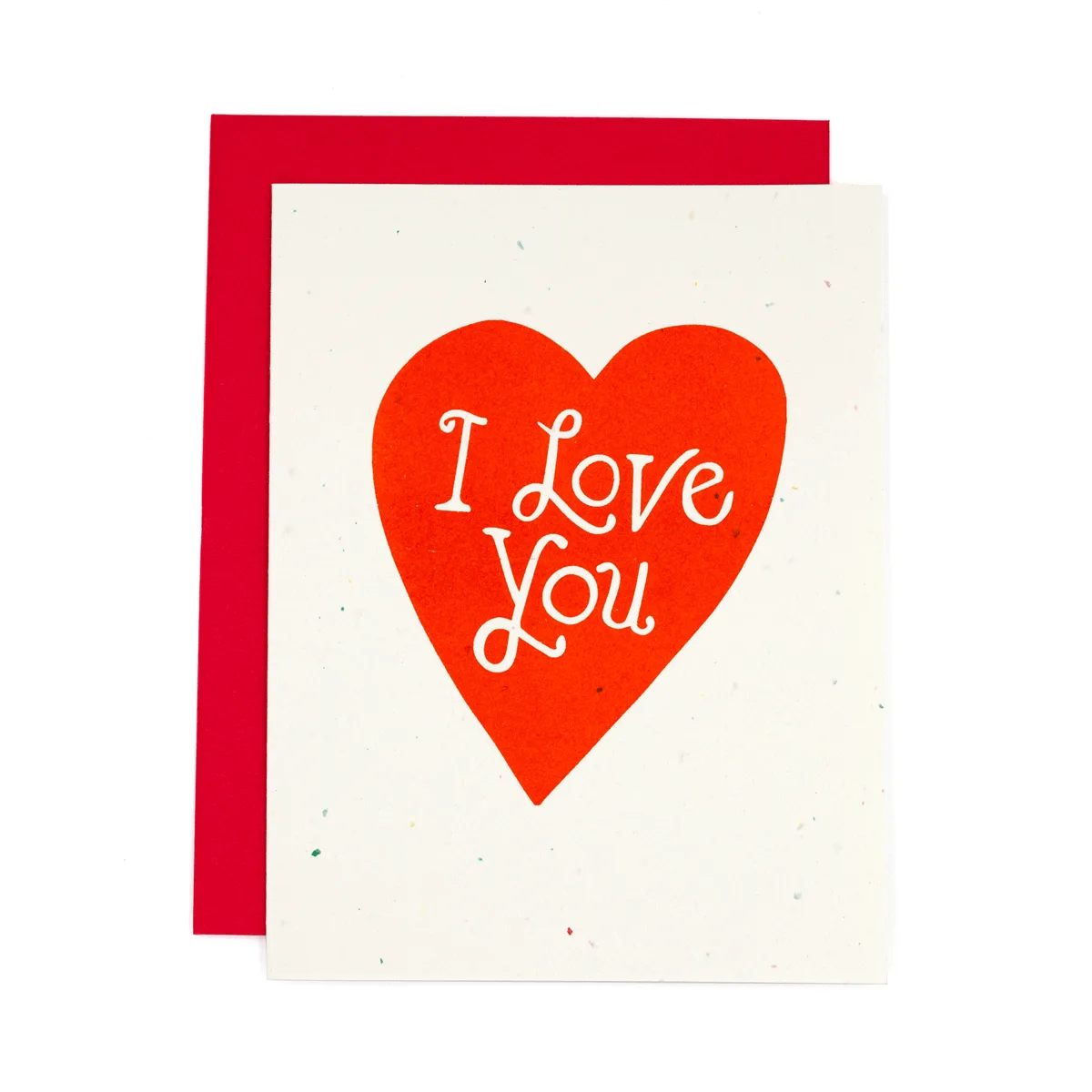 I Love You Heart Risograph Card
