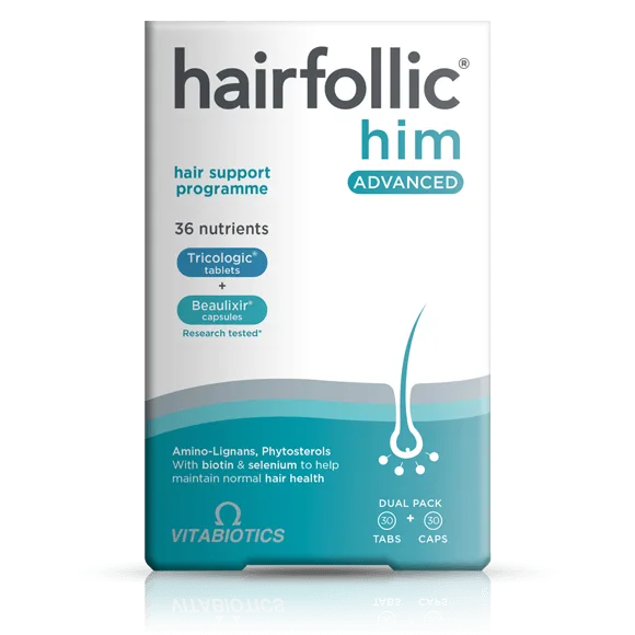 Vitaminas capilares Hairfollic Him: Advanced vs. Standard