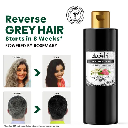 Anti Grey Hair Shampoo -For Prevent Premature Greying and Restore Natural Hair Color - For both Men & Women