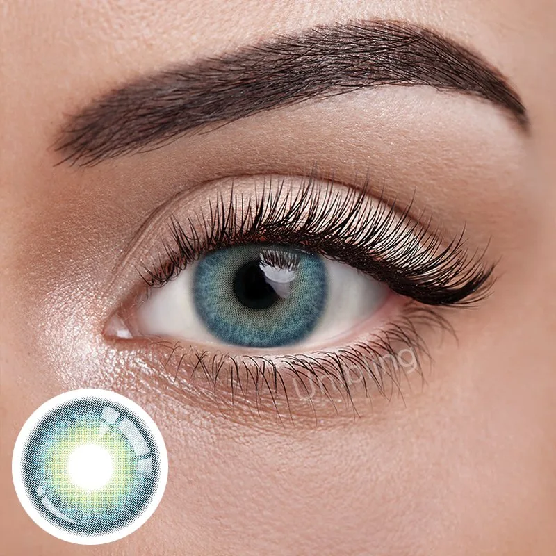 نظرة مفصلة على عدسة Unibling Celestia Blue الزرقاء