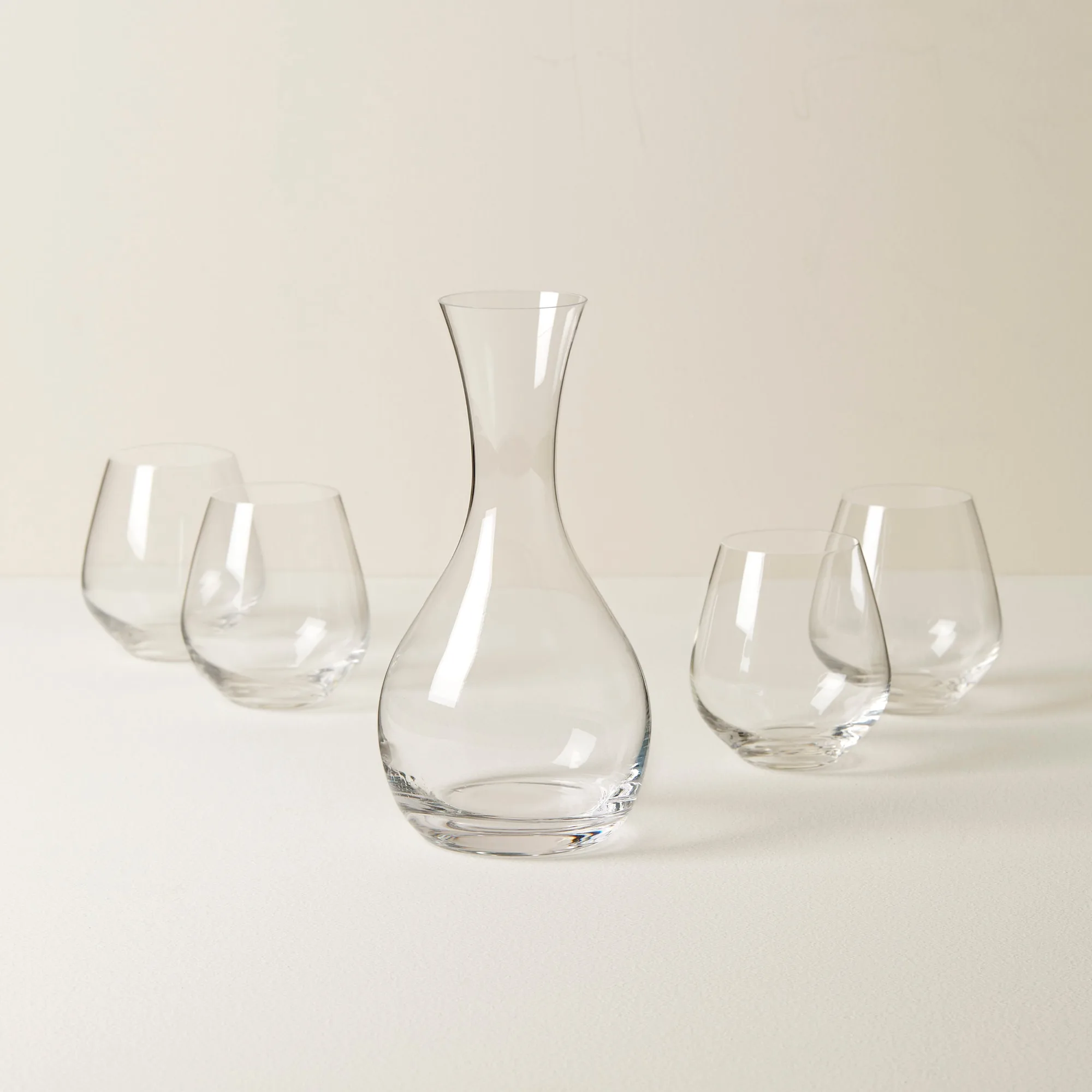 Conjunto de decantador e copos de vinho sem pé Tuscany Classics