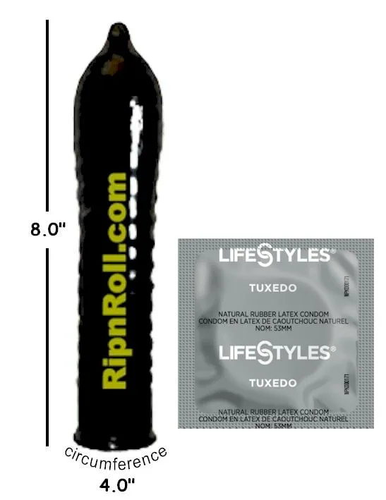 Lifestyles Tuxedo Black Condoms from RipnRoll.com