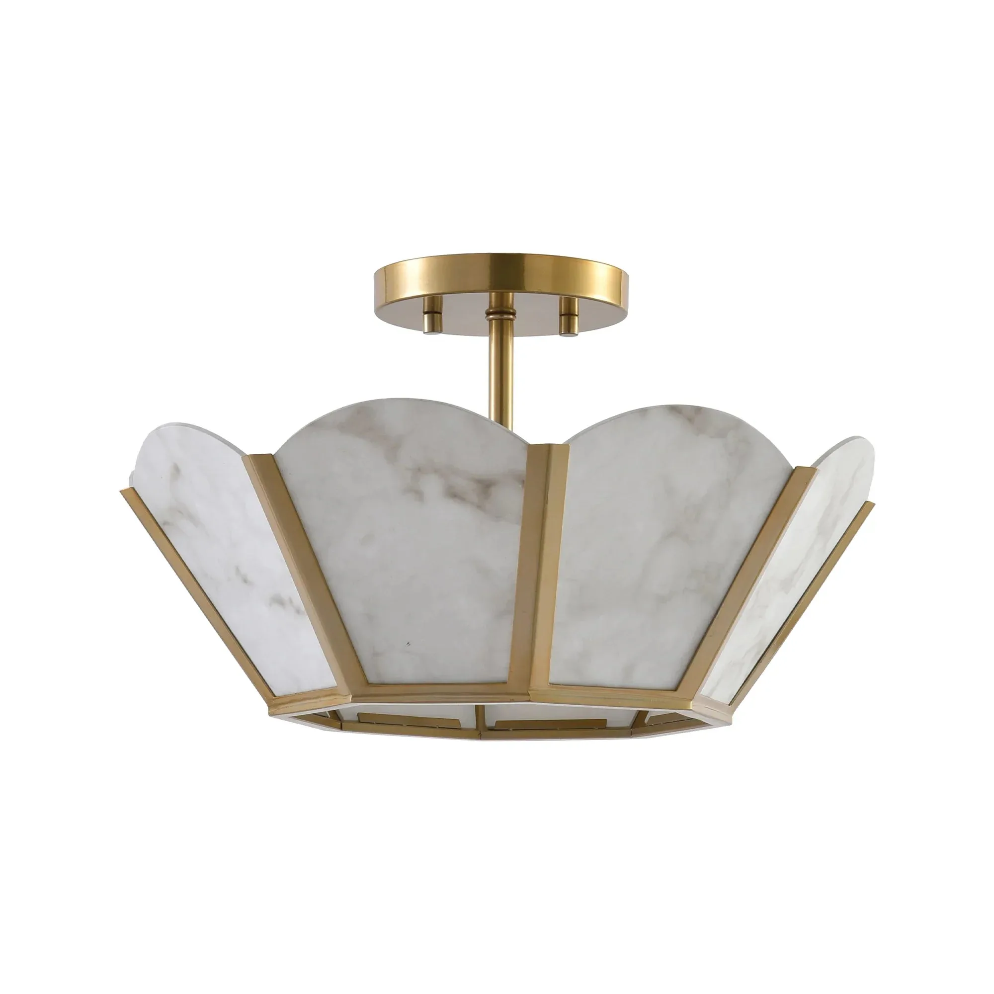 Lena 3-Light Modern Semi-Flush Mount Ceiling Light