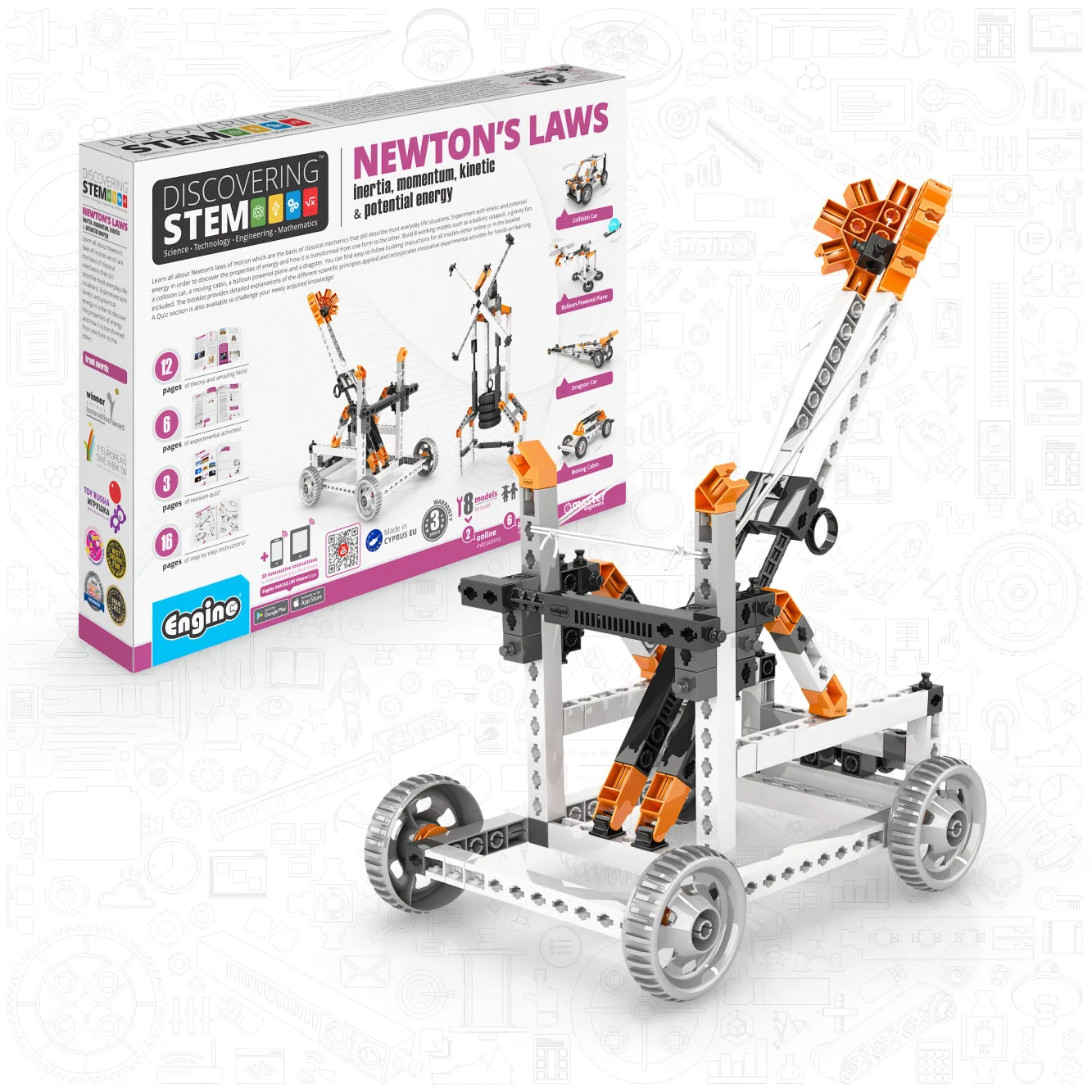 Engino Newton's Laws Set: 8 Physics Models for Kids