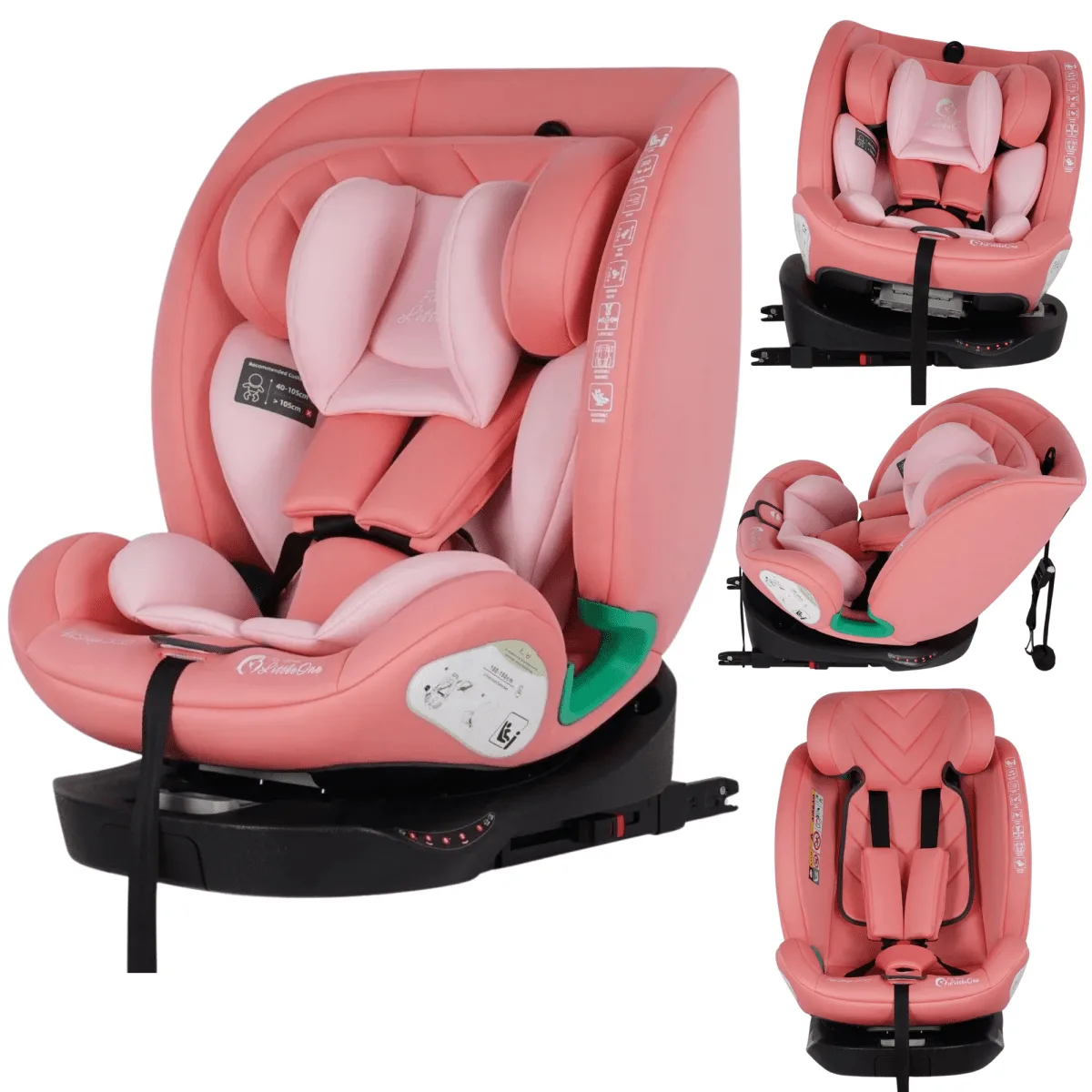 For Your Little One AllStage 360 0/1/2/3 ISOFIX I-Size Cadeira auto - Blush Rose - caixa danificada