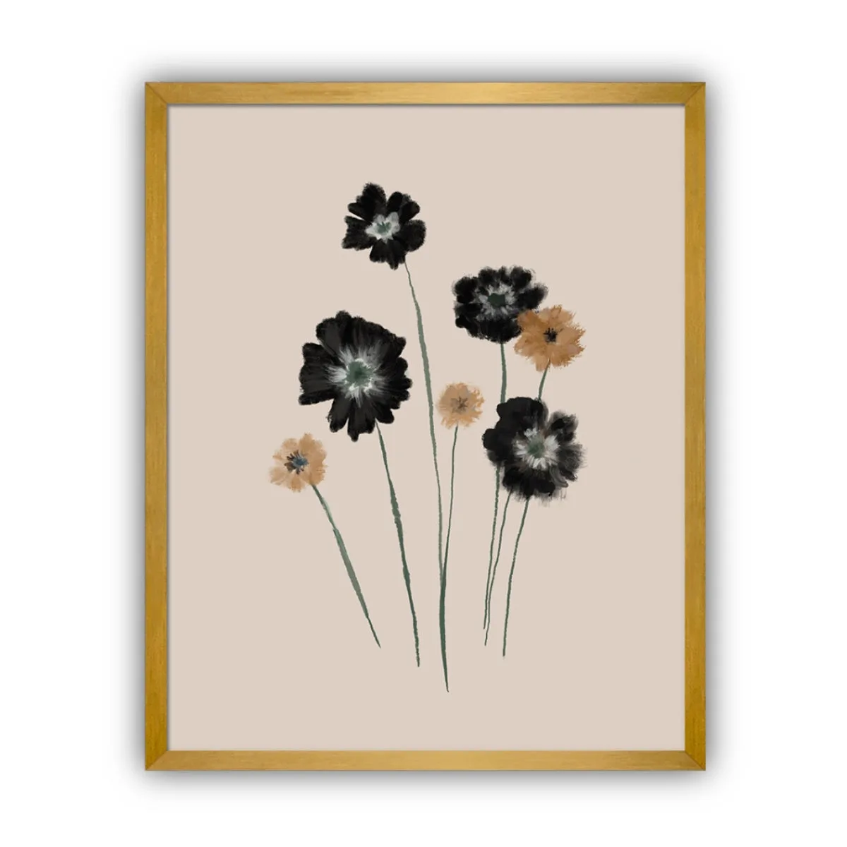 Contrast Blossoms Artwork, Framed