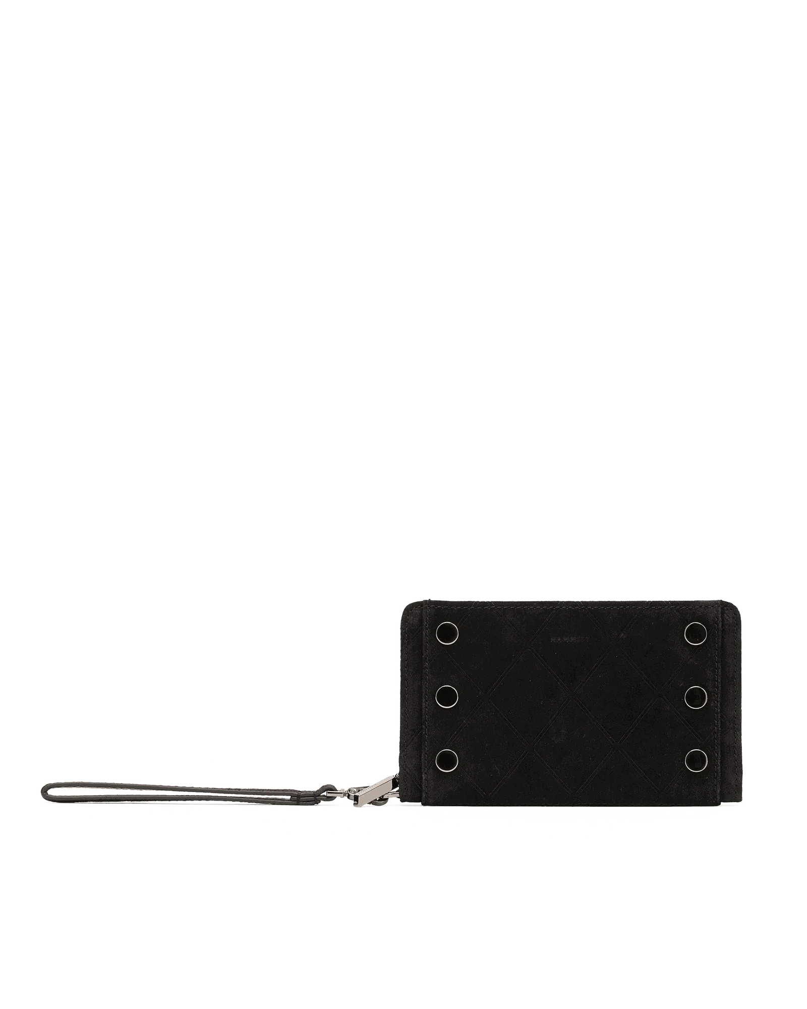 Bryant Wallet | Noir Diamond Suede/Gunmetal | Sml