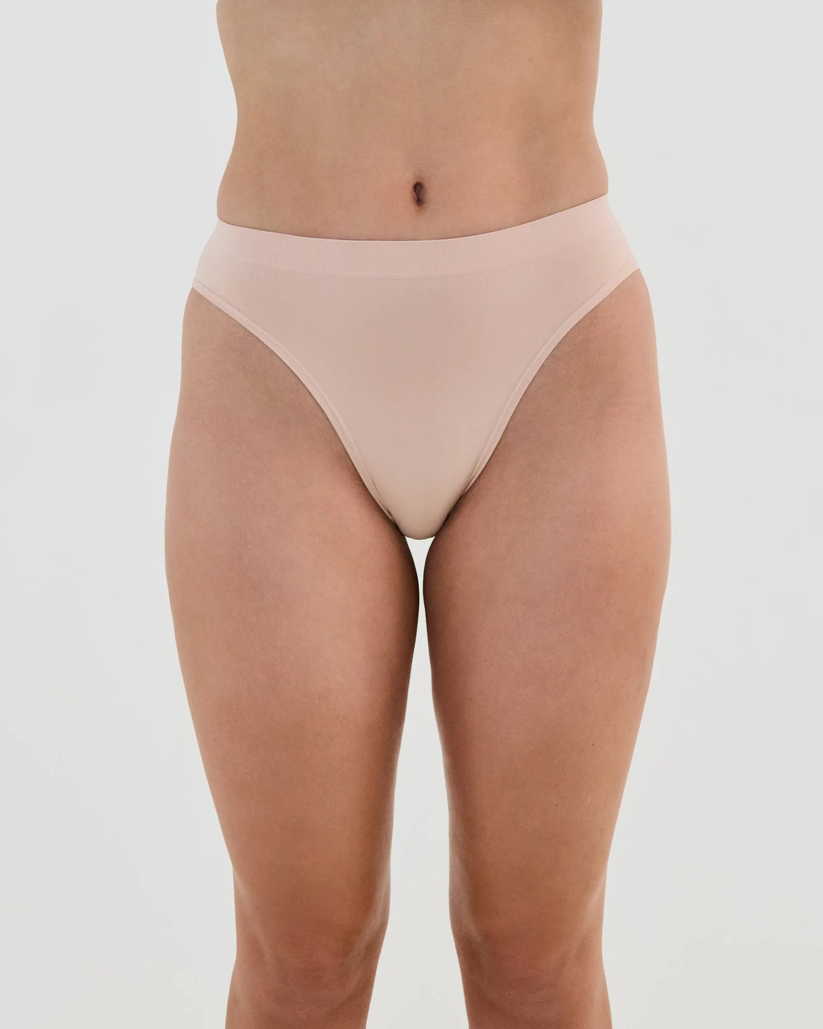 Seamless Soft High Cut Brief - Latte
