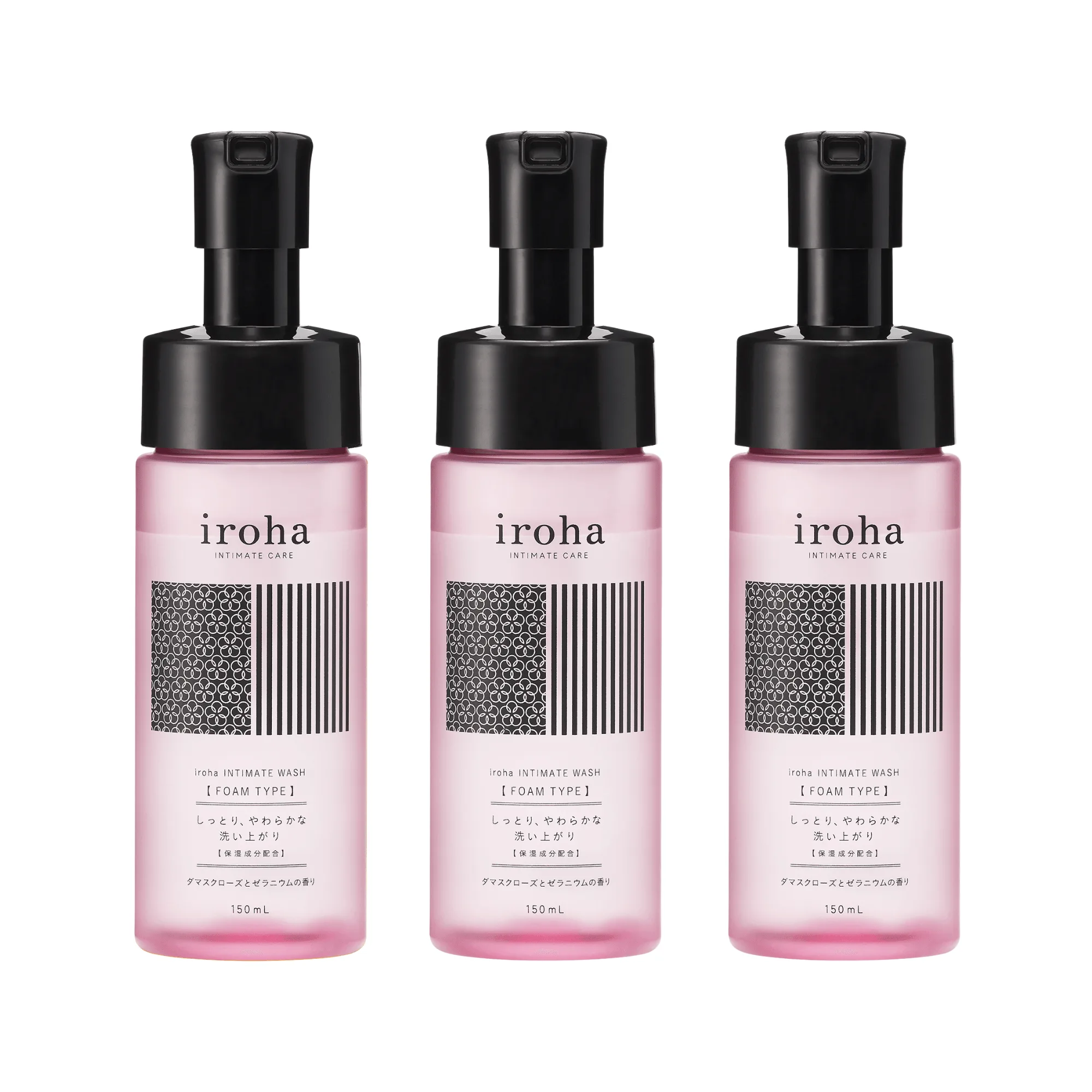iroha INTIMATE WASH FOAM TYPE Damask Rose and Geranium Set