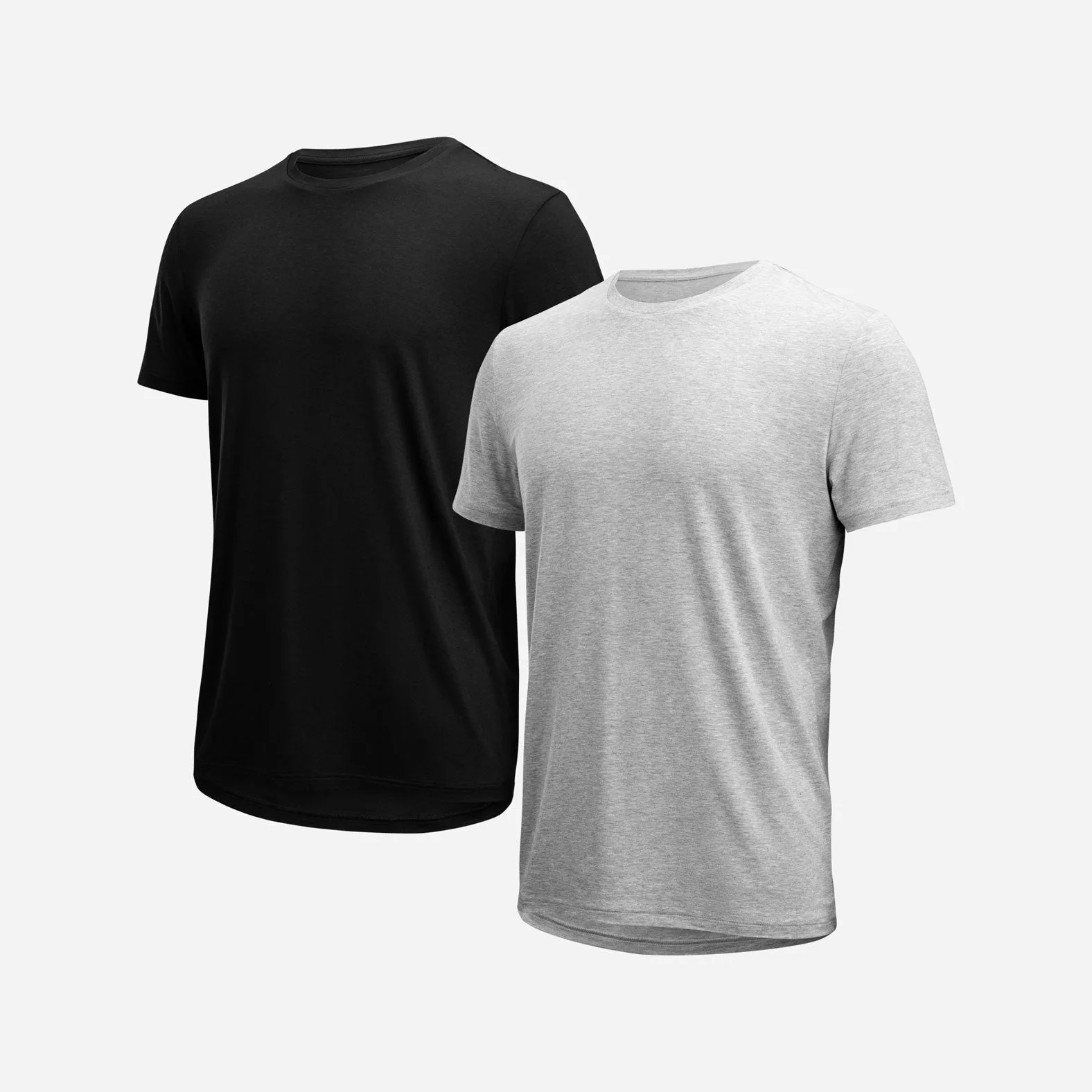 Essentials Crew T-Shirt: Black/Heather Grey 2 Pack