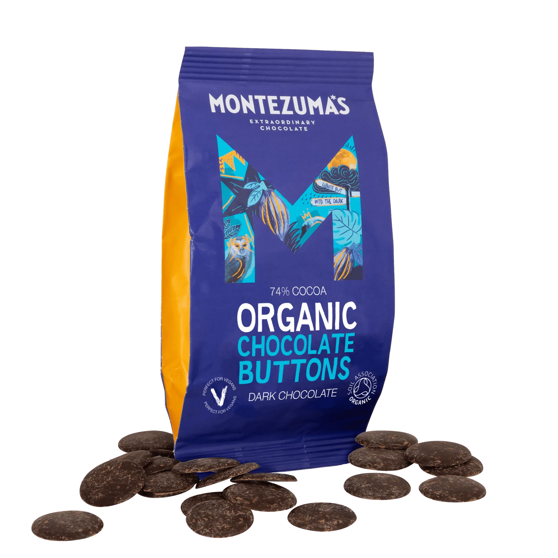 Organic 74% Dark Chocolate Buttons - 120g