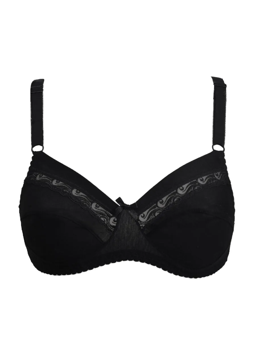 Reggiseno in cotone senza imbottitura e senza ferretto - NERO - 90