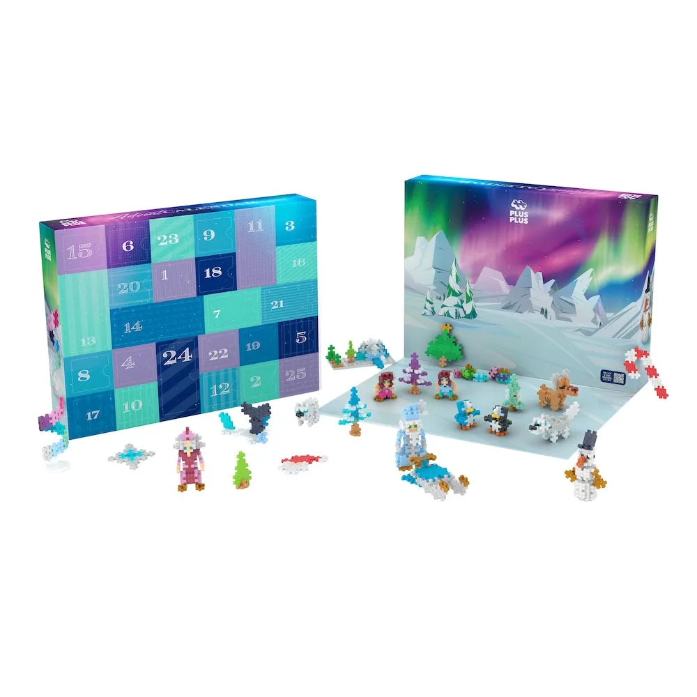 Cosa contiene il calendario dell'Avvento Plus-Plus Arctic Adventure?