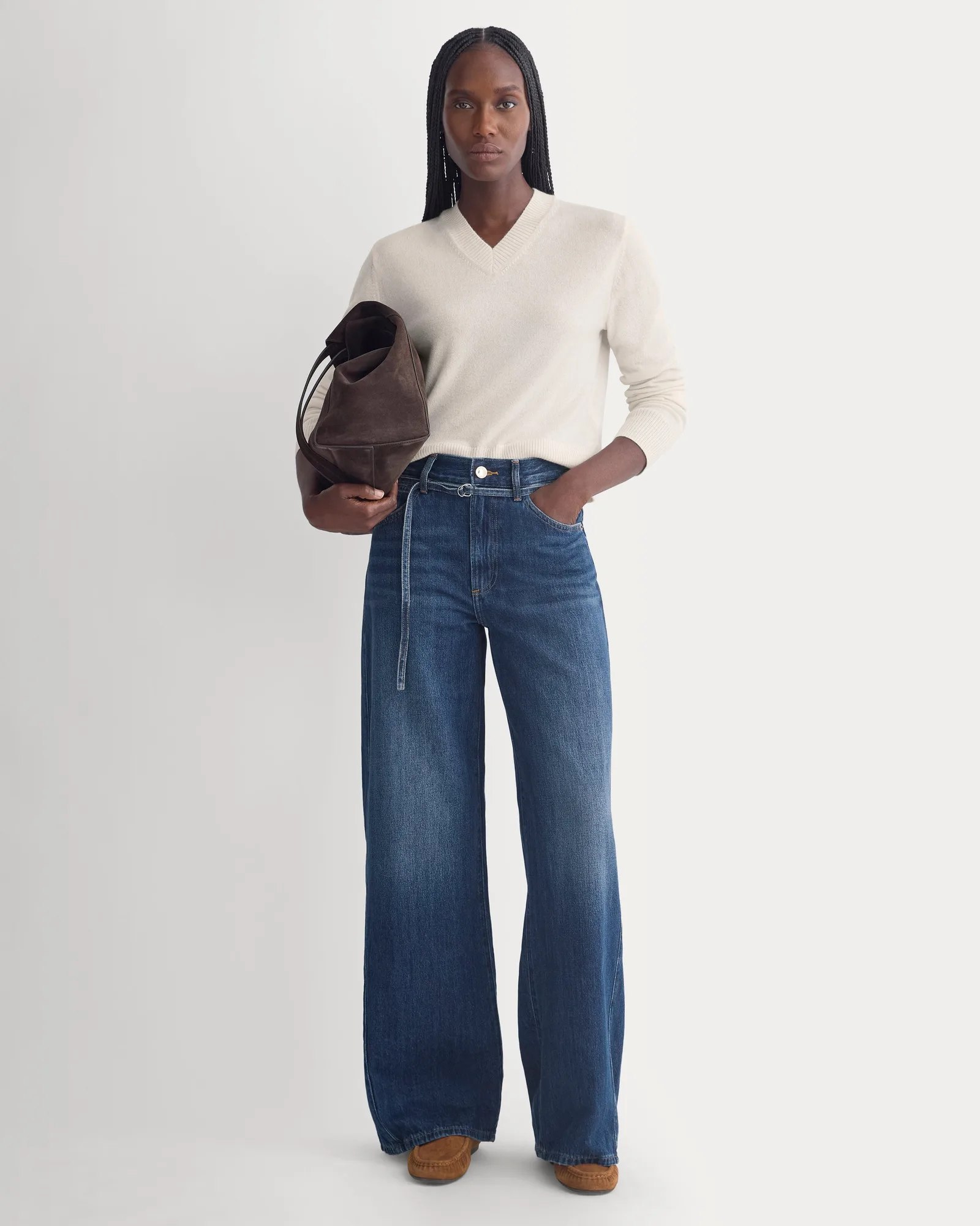 Lightweight Loose Wide-Leg Jean | Dark Indigo