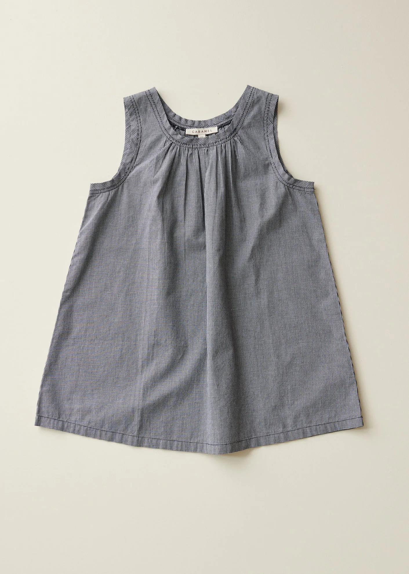 CICELY GIRL'S COTTON DRESS - BLACK MICRO CHECK