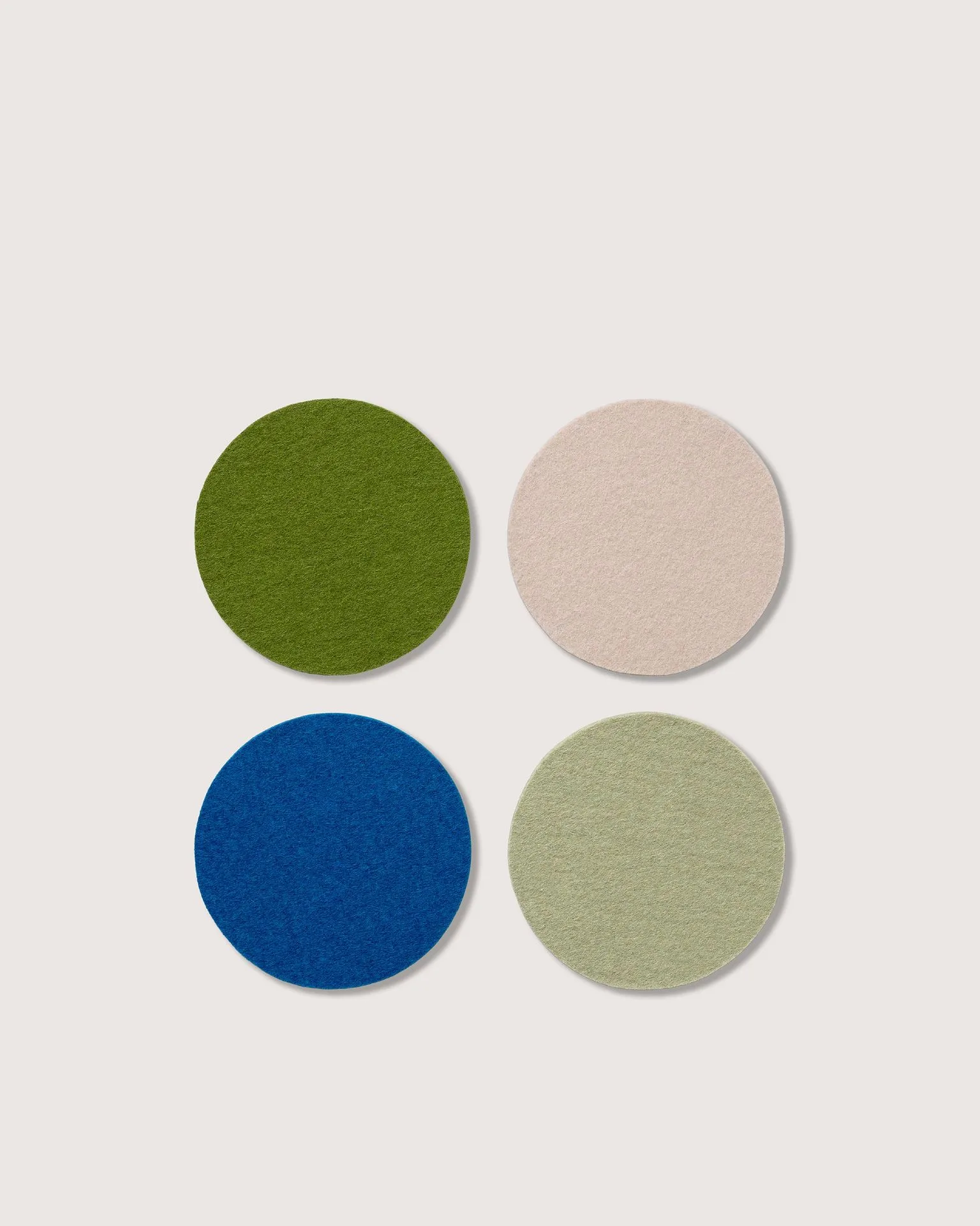 Bierfilzl Merino Wool Round Coaster Multi 4 Pack