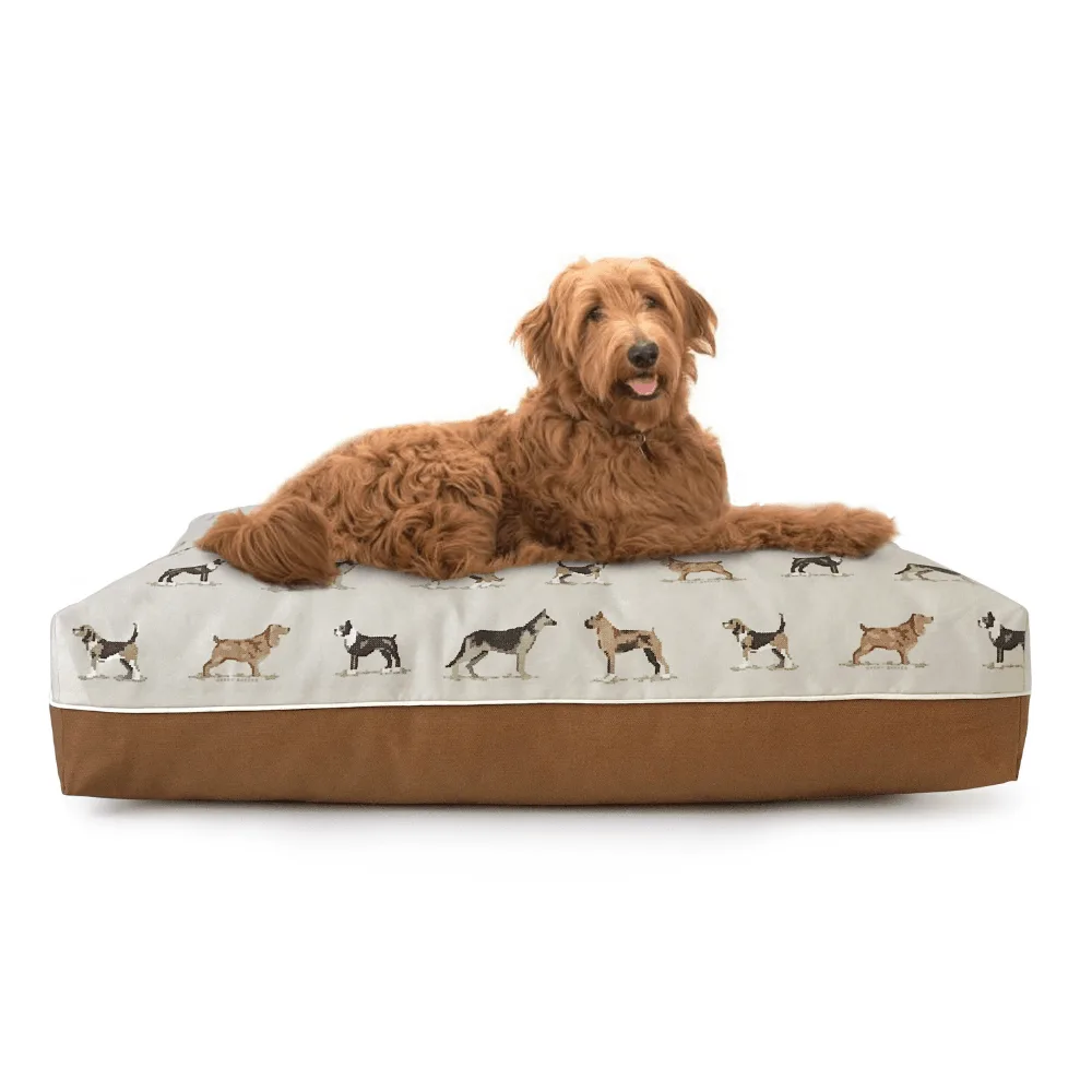 Cross Stitch Rectangle Dog Bed