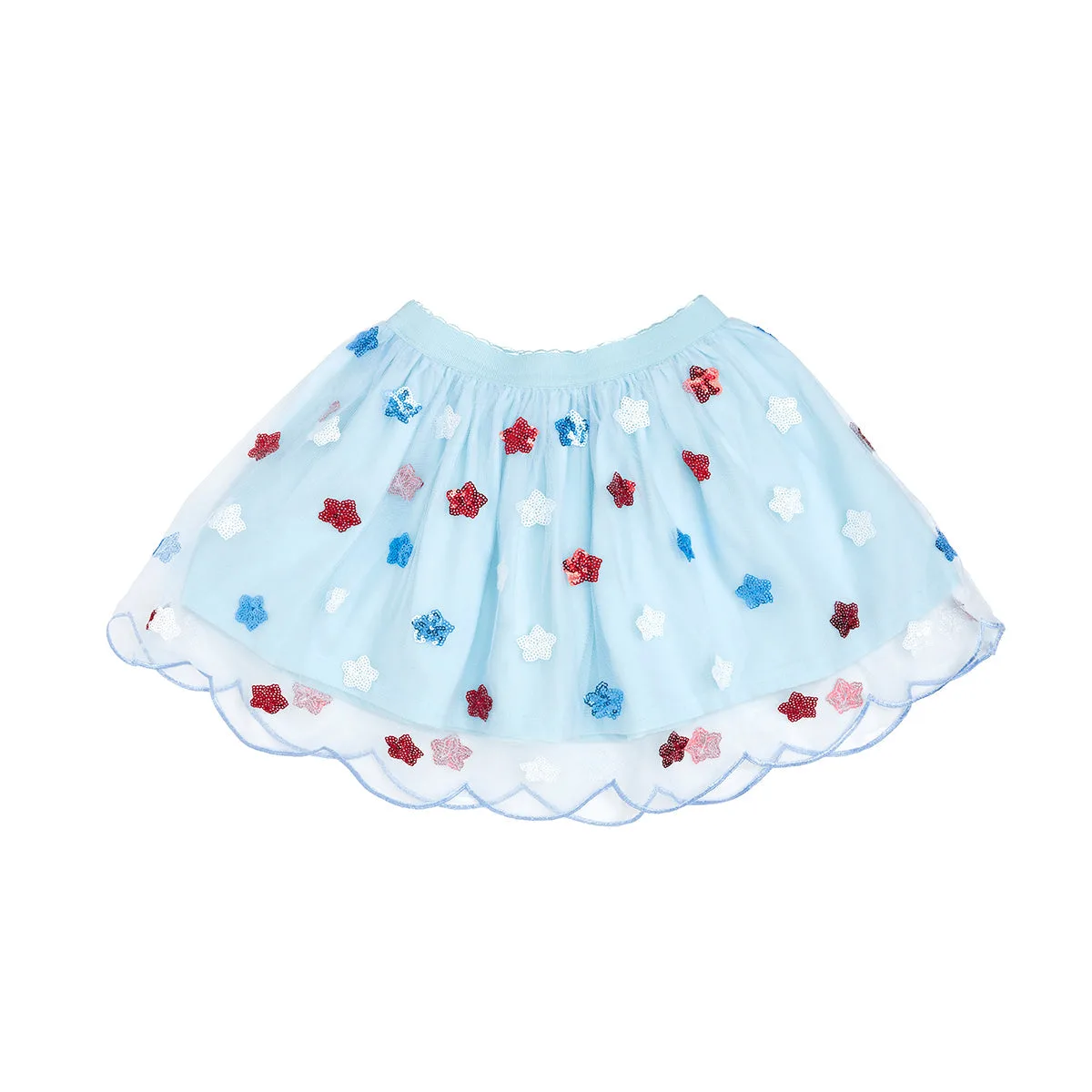 USA Sequin Stars Tutu Skirt