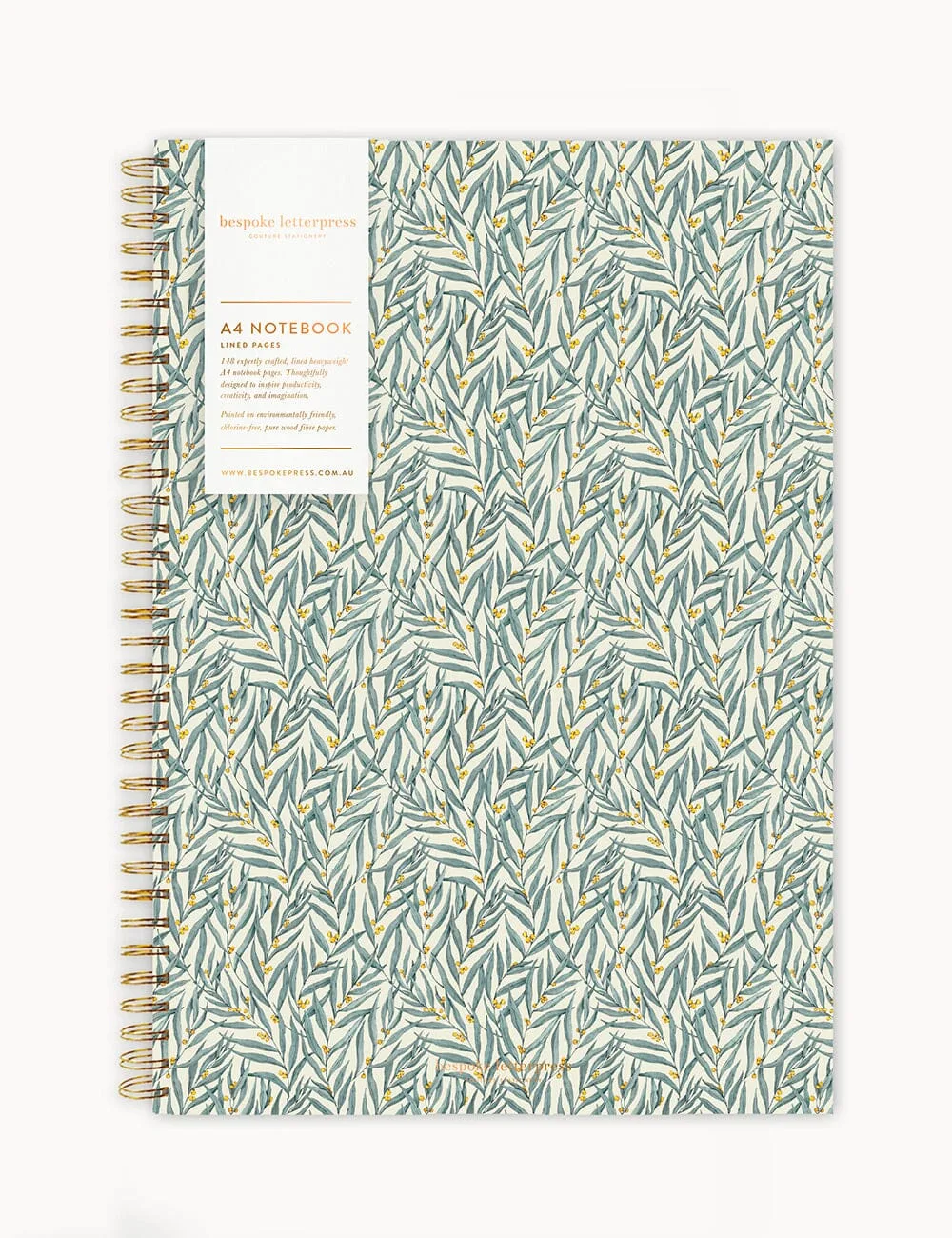 Ringbound A4 Notebook - Golden Wattle
