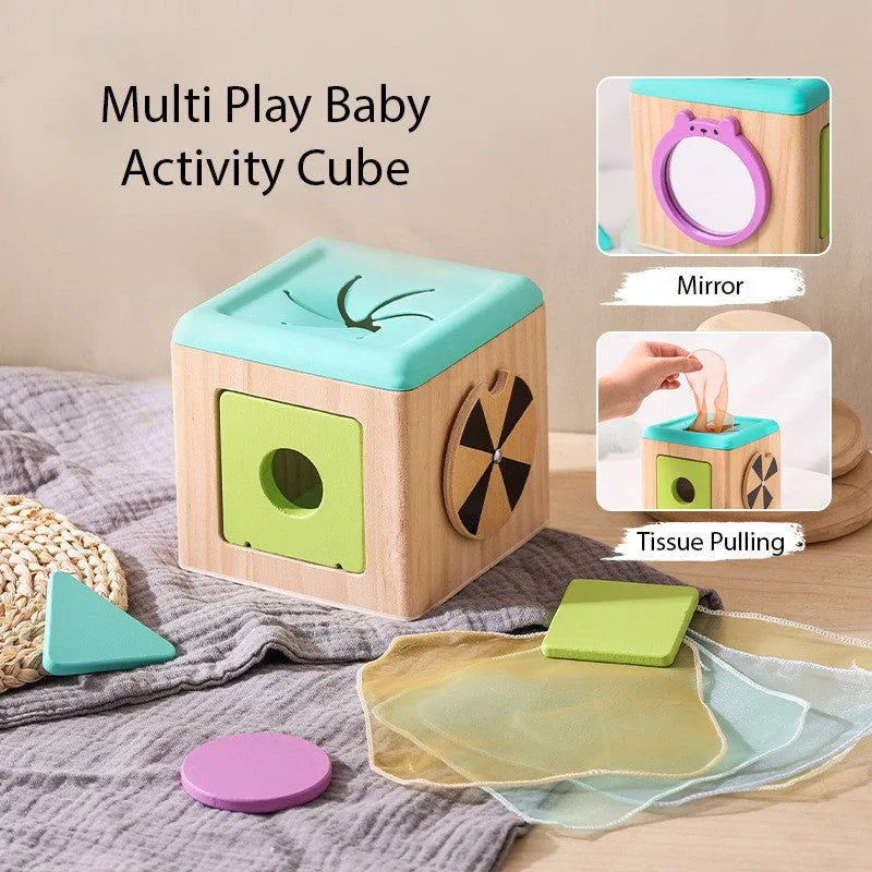 Cubo de atividades de madeira para bebés: benefícios para 1 ano