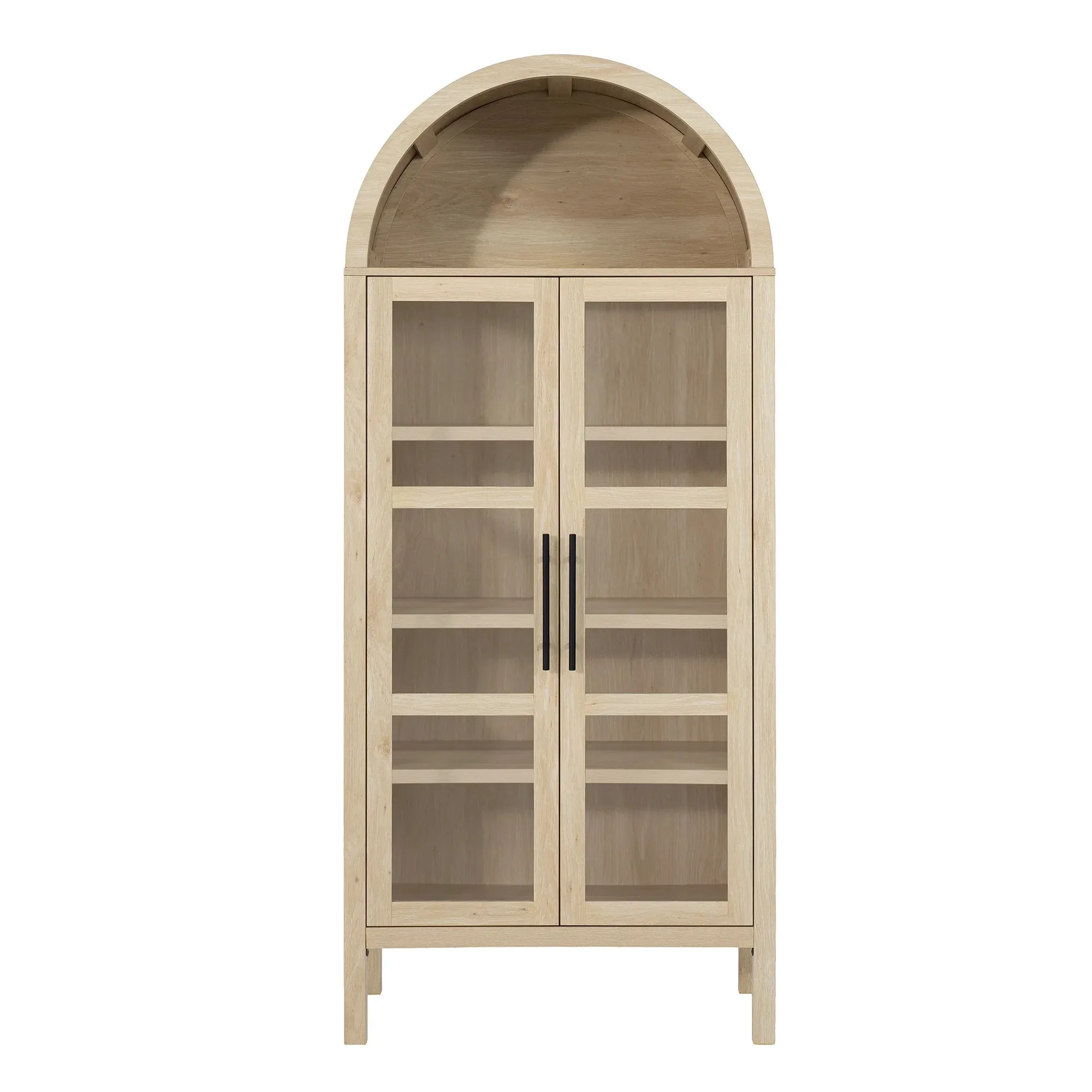 72-in Height Arched Bookcases & Cabinets with Adjustable Shelves