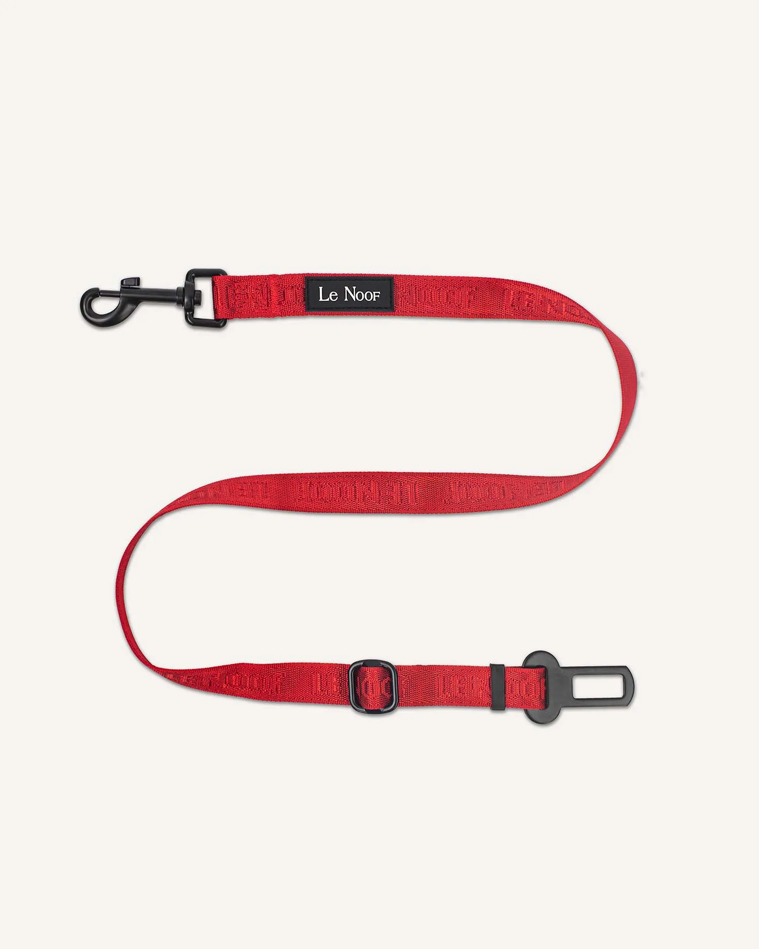 Red Jacquard Dog Seat Belt