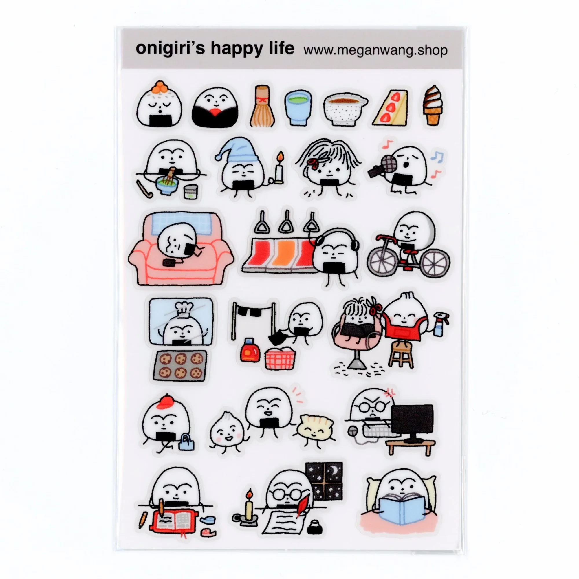Onigiri's Happy Life Sticker Sheet