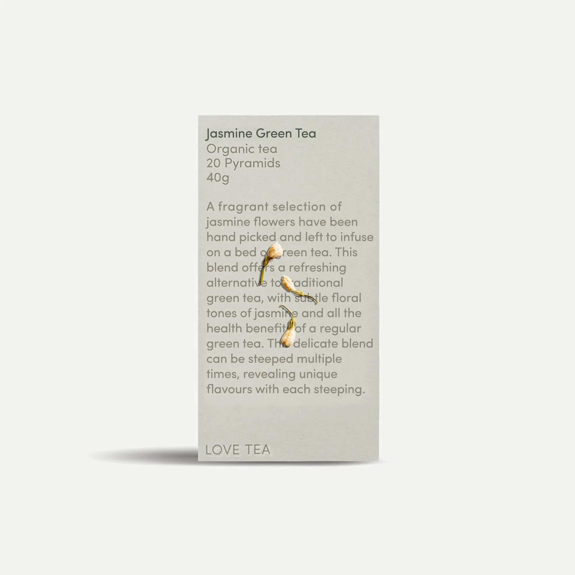 Sachets pyramidaux de thé vert au jasmin