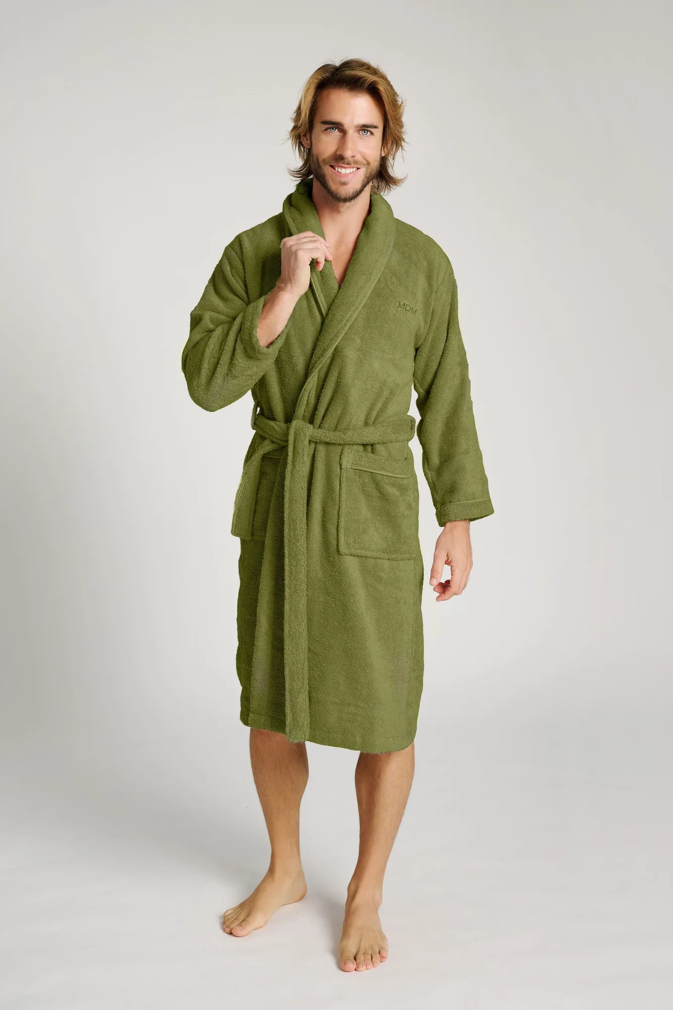 Albornoz ducha unisex verde | MUYDEMI