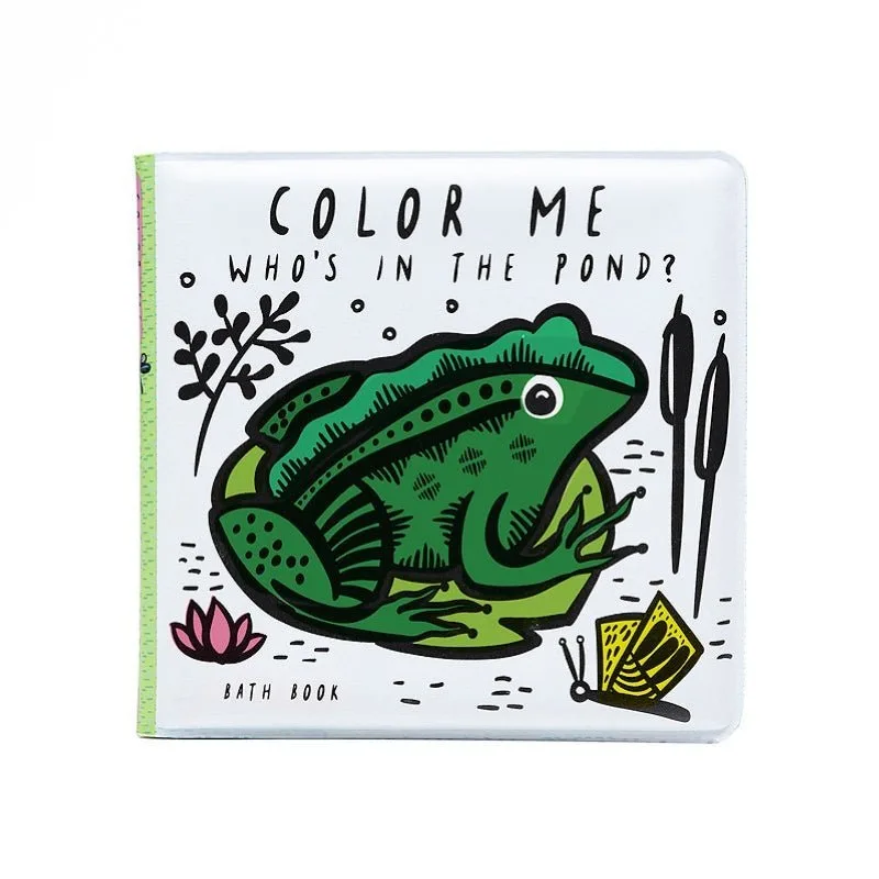 Wee Gallery: Libro de baño para colorear: ¿Quién está en el estanque?