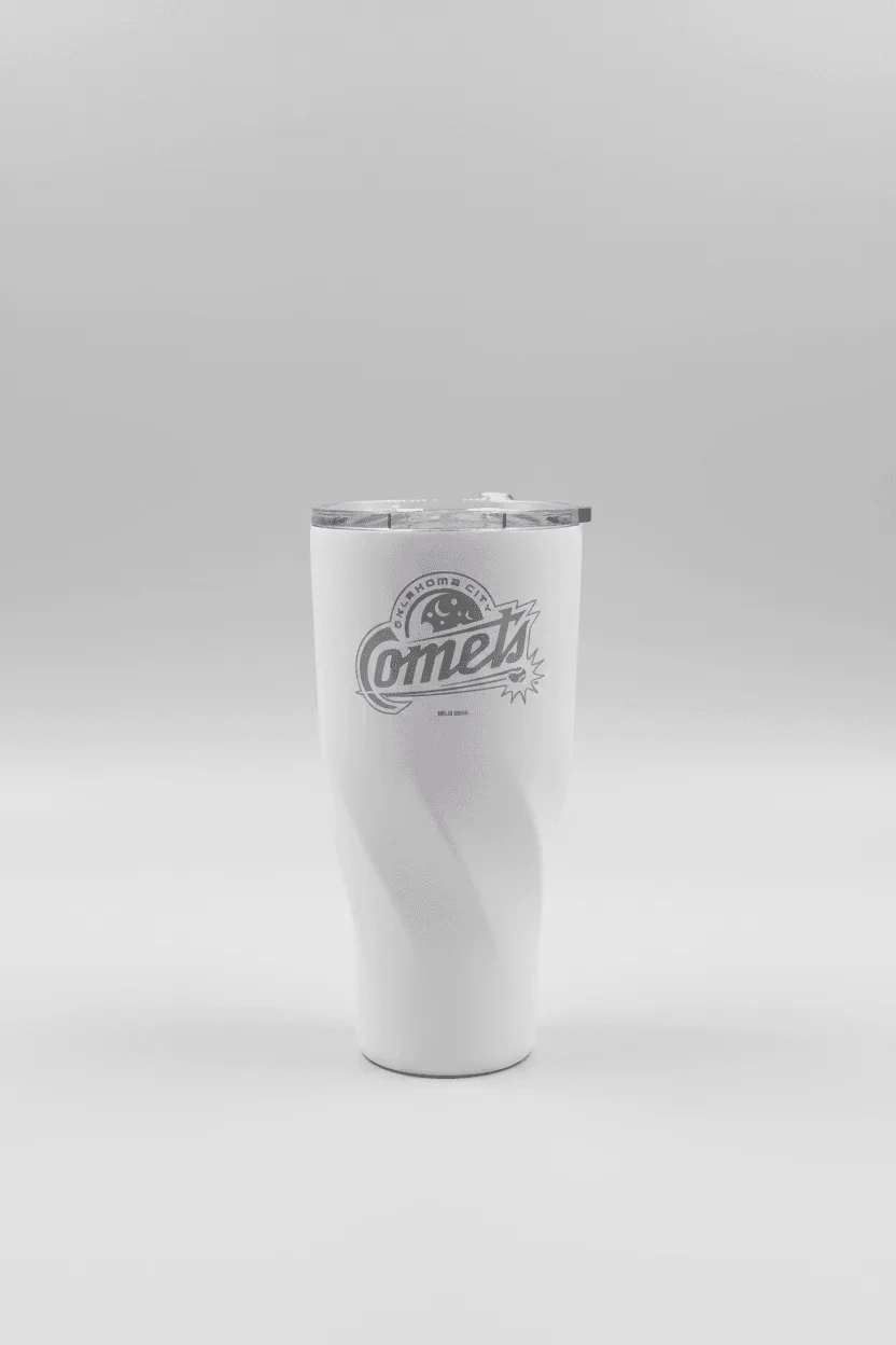 OKC Comets 20oz White Primary Logo Tumbler