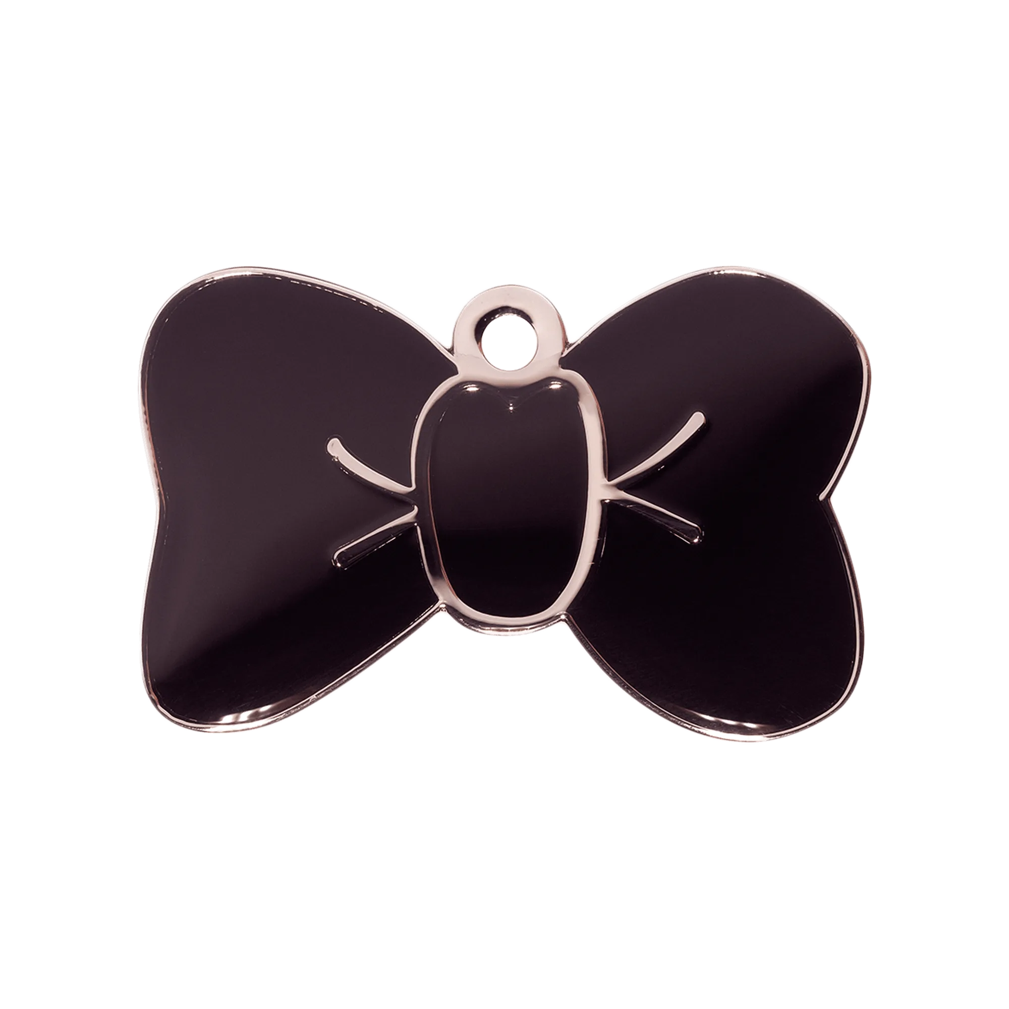 Black Large Bow Tie Pet ID Tag