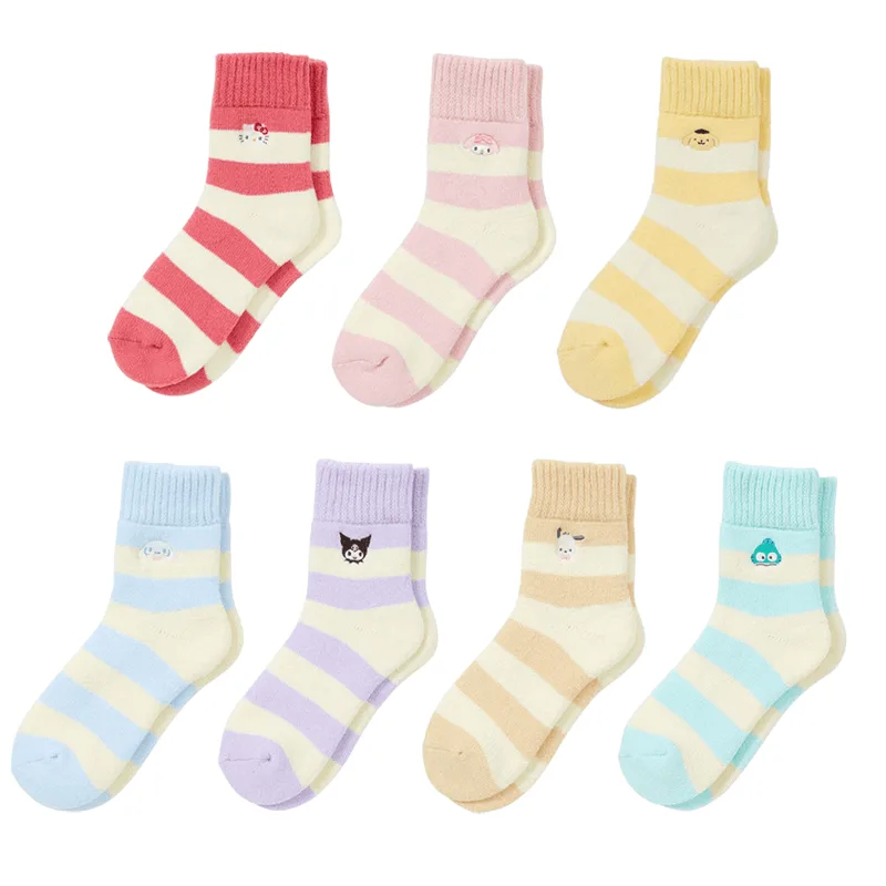 Sanrio Cozy Cuff Striped Lounge Socks