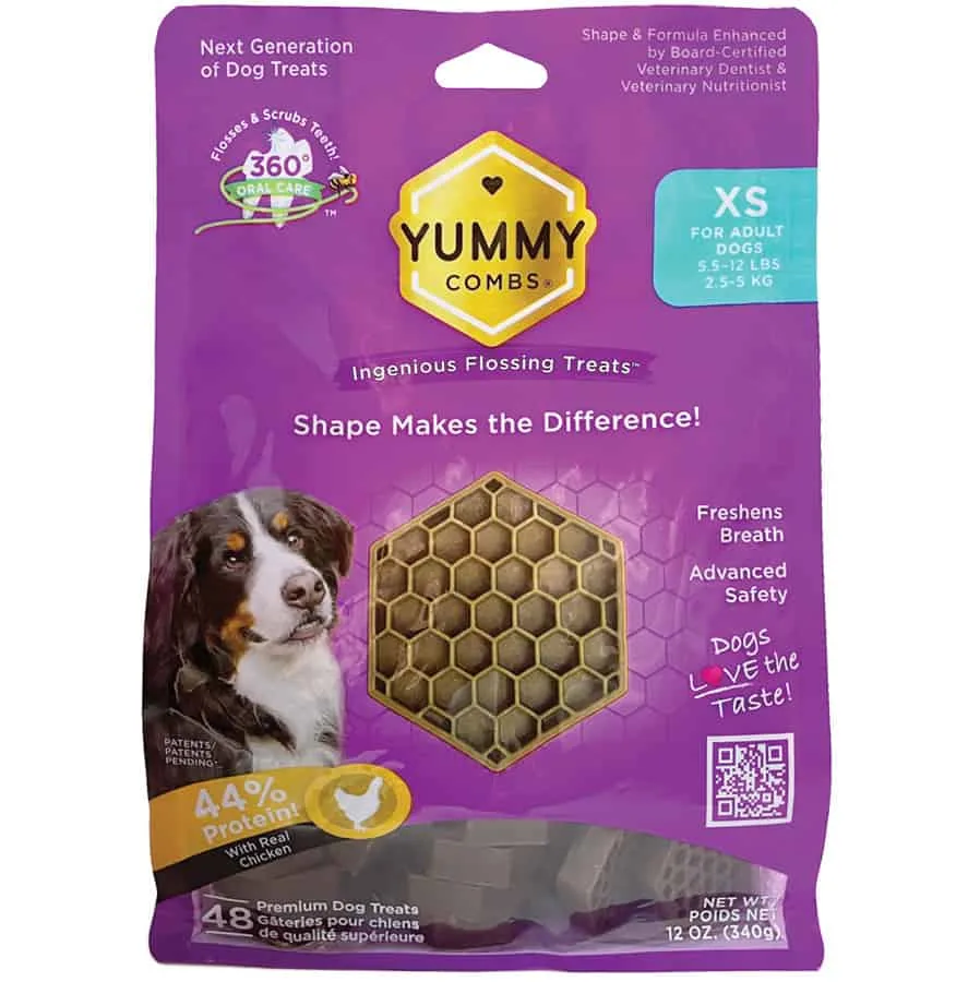 Yummy Combs Dental Treats for X-Small Dogs 5.5-12 lbs 48 Ct (12 oz)