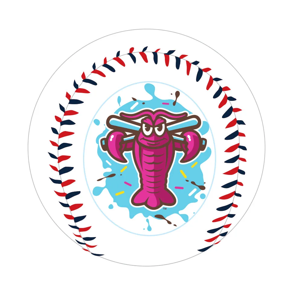 كرة بيسبول Hickory Crawdads بنكهة الآيس كريم الأبيض من Rawlings