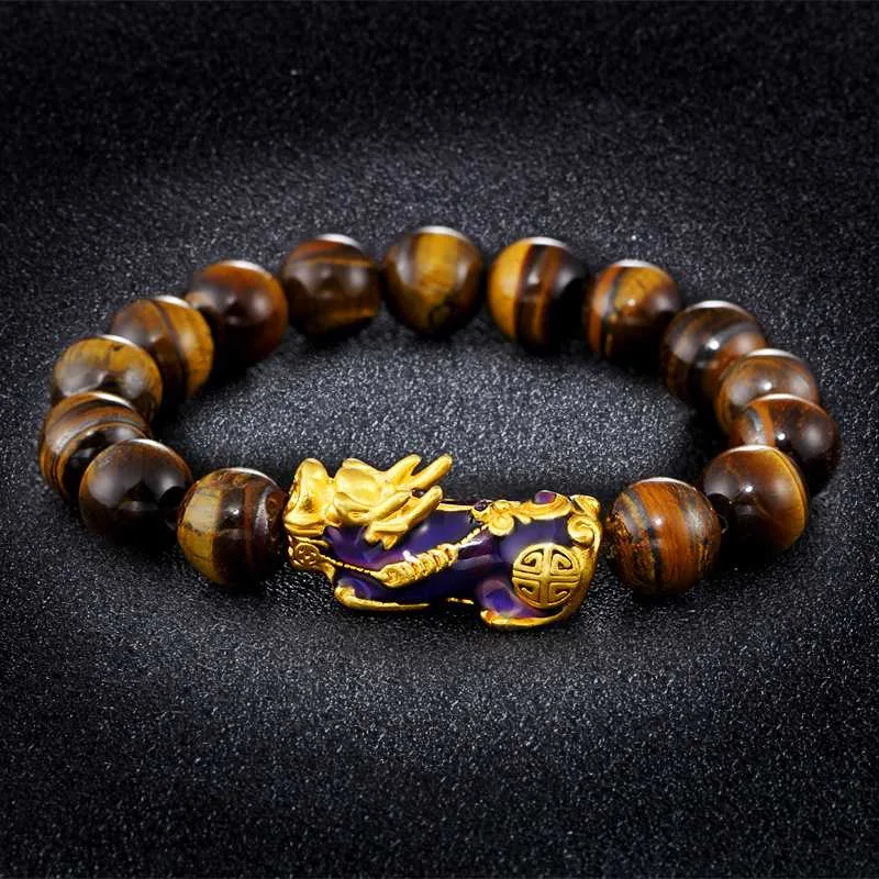 Tijgeroog Pixiu Welvaart Armband