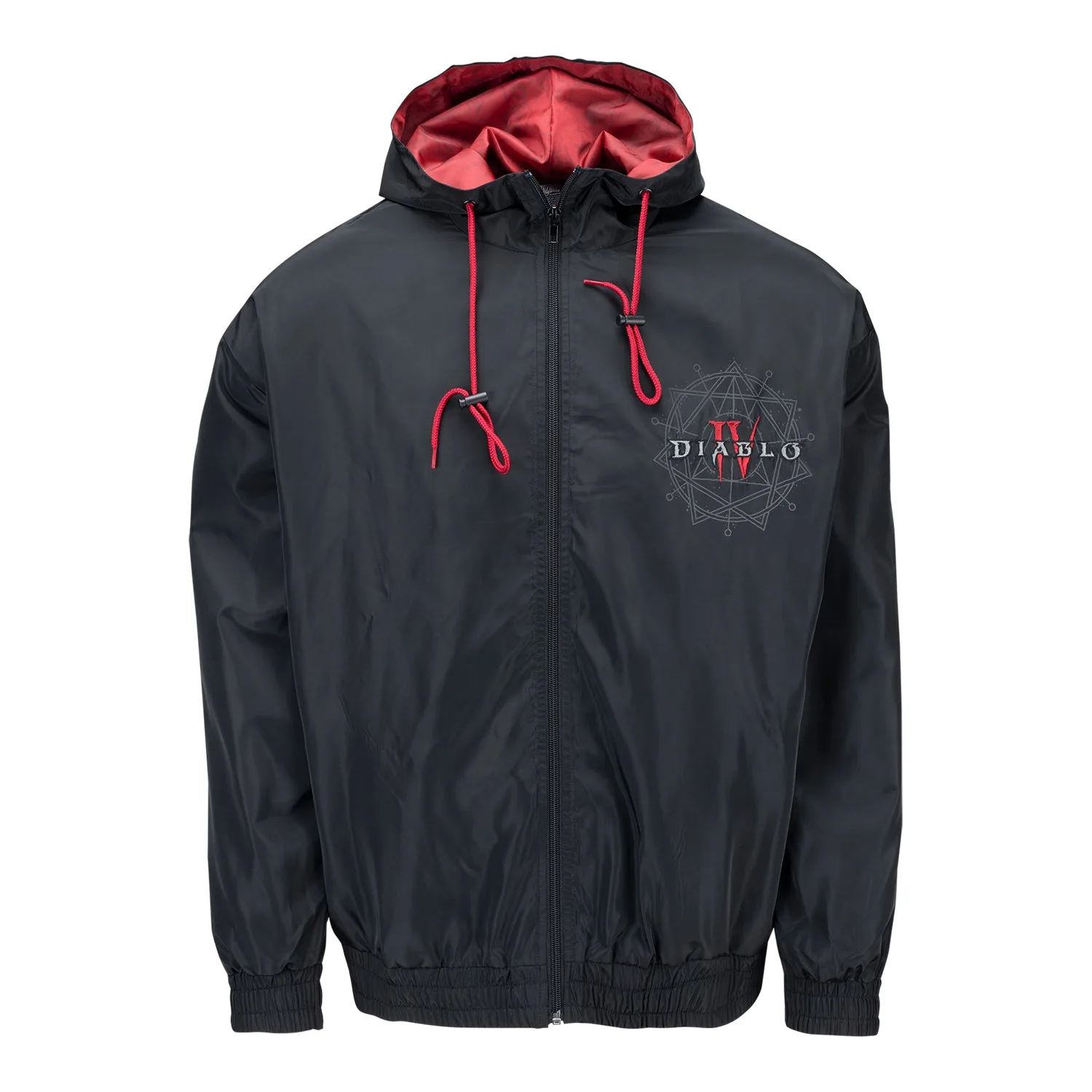 Diablo IV Schwarze Reißverschluss-Windbreaker-Jacke
