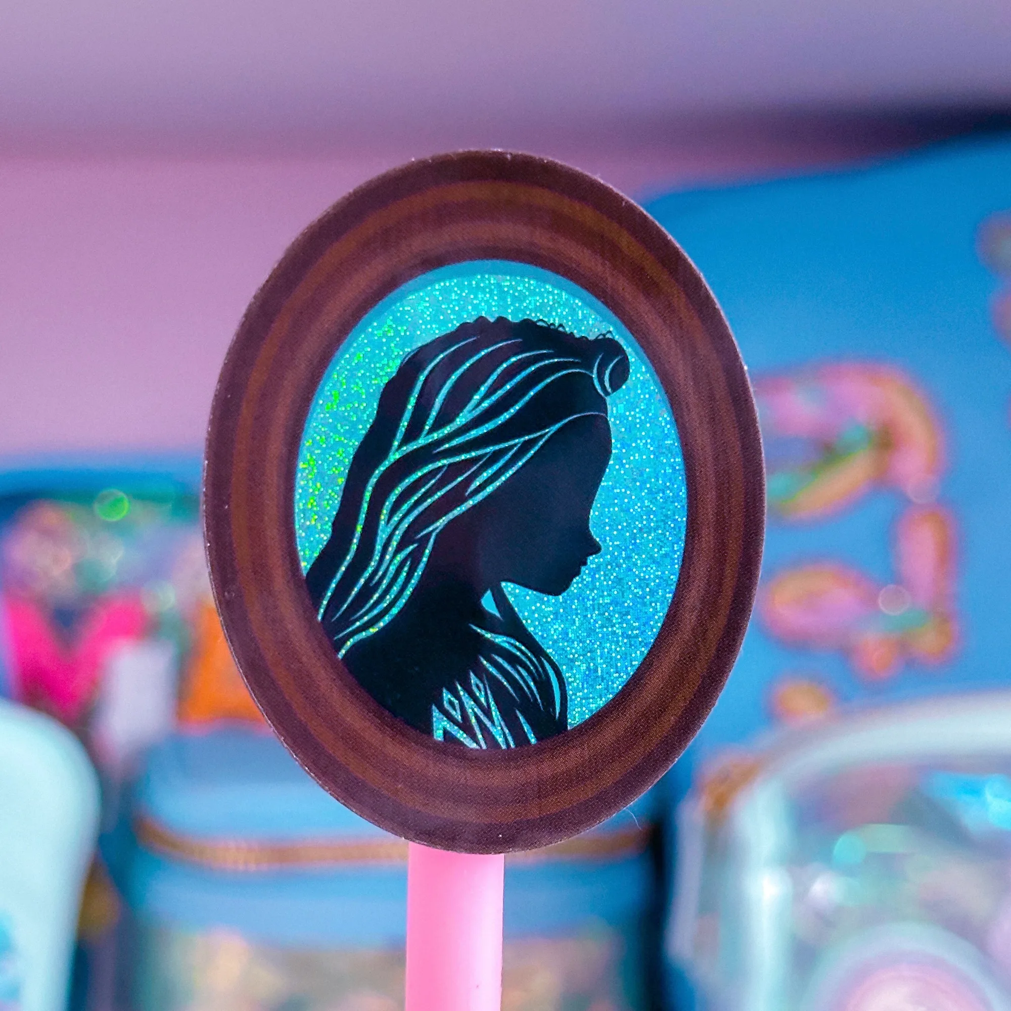 Pegatina impermeable - (Frozen) Perfil de princesa (Elsa)